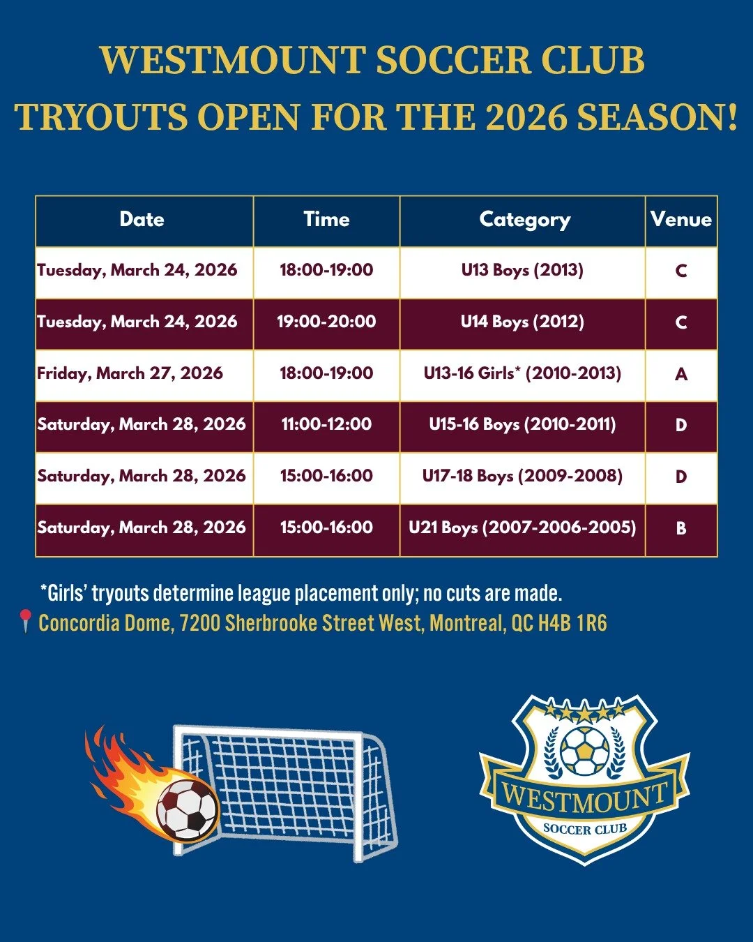 🎉 Tryouts are coming up! Check the links in our bio to see the sign up form!

We're ready to see you there! 🔥