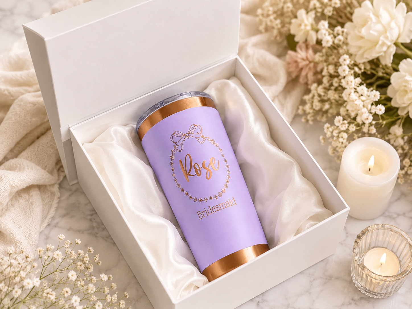 Personalized stainless steel tumbler with custom laser engraving for employee appreciation