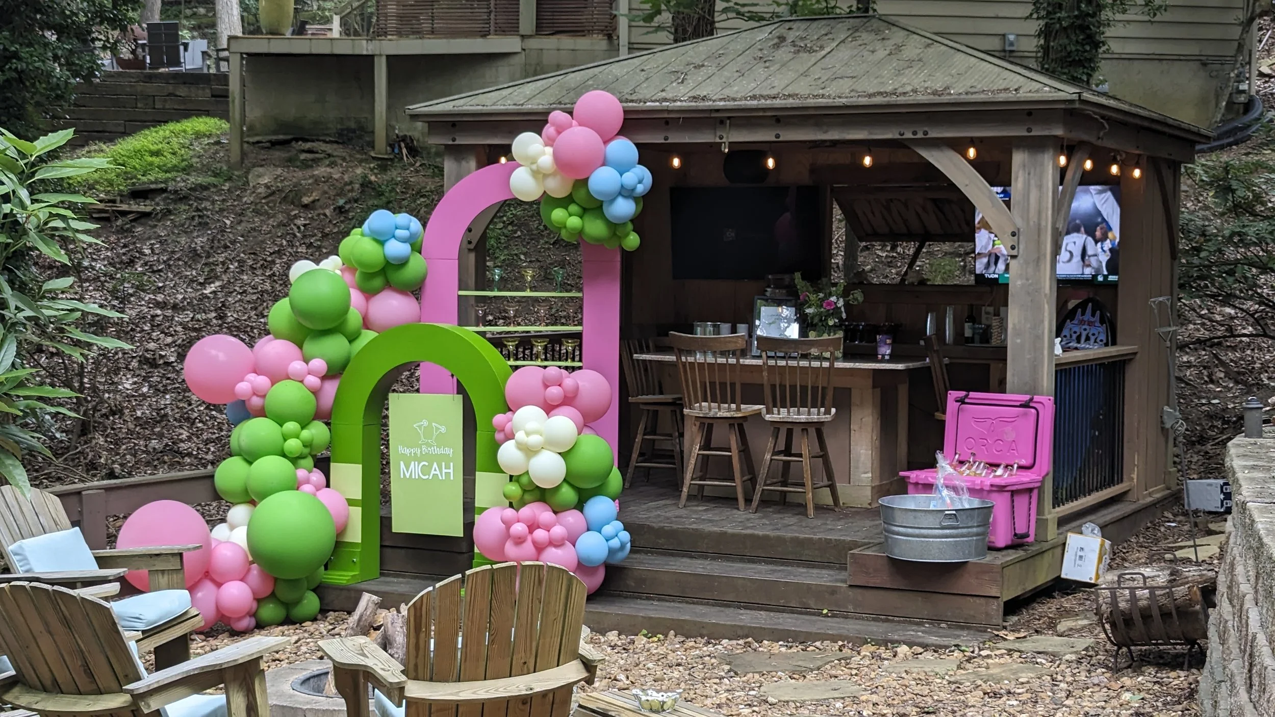 backyard party backdrop rental cumming ga togather events co