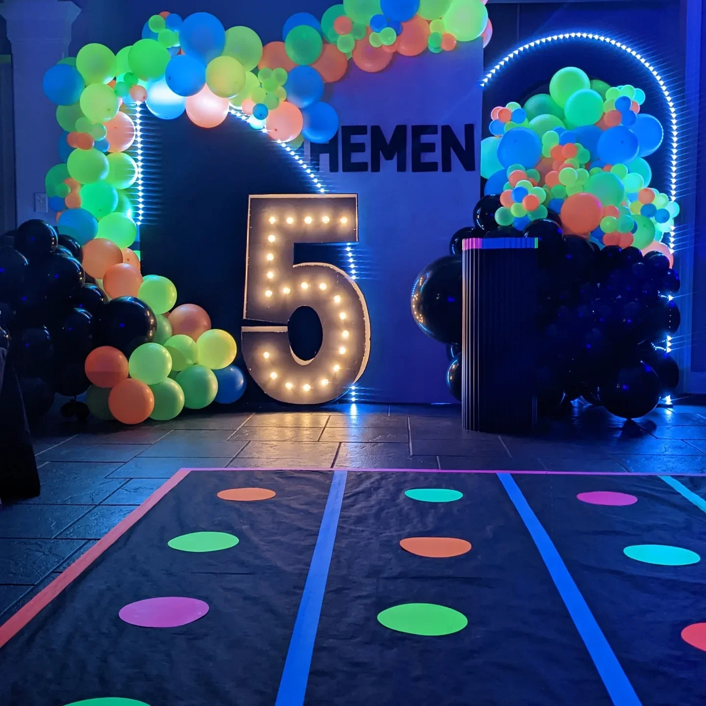 glow in the dark birthday backdrop atlanta.webp