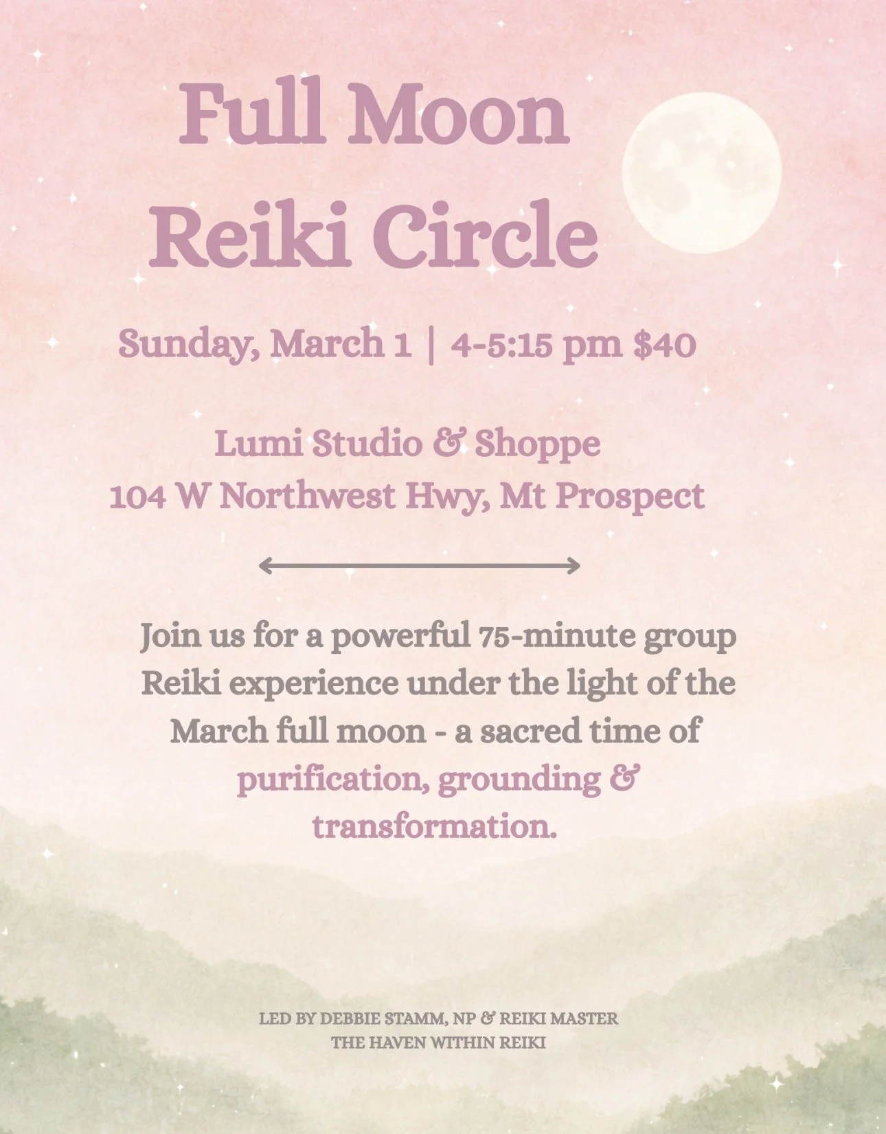 Full Moon Reiki Circle - March 1st
