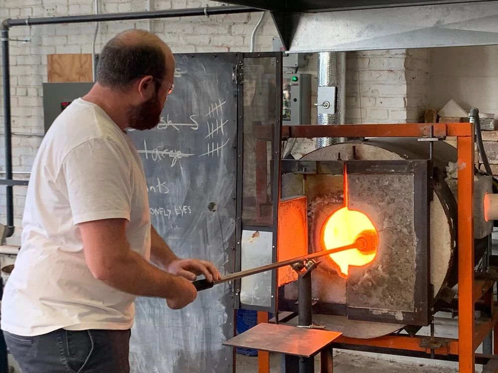 Glass and bronze sculpture Chris Williams