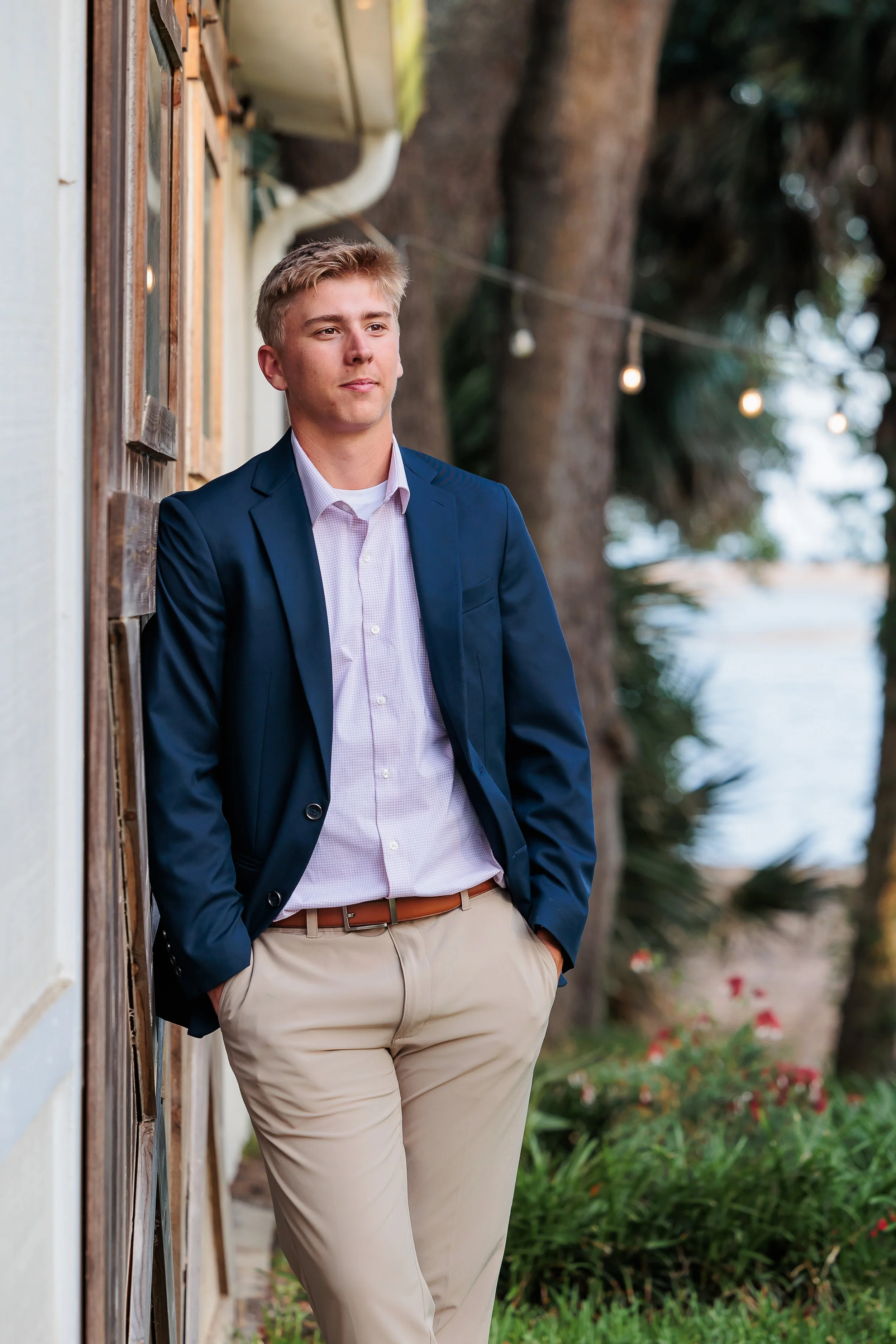 Savannah, GA, Senior Portrait Photographer, Lisa Barksdale, a senior boy in a coat and slacks. 