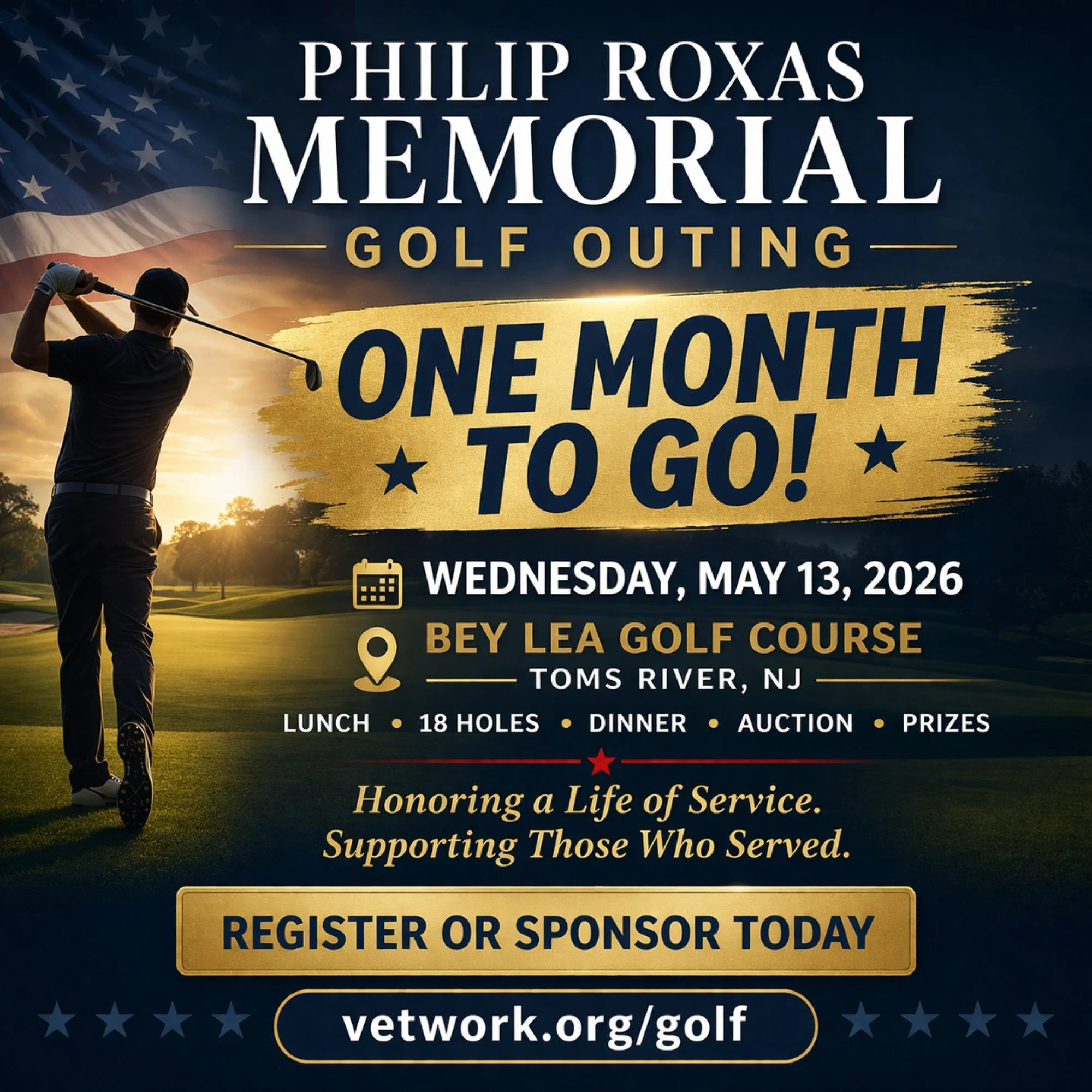 One month out. Let's go.
The 2nd Annual Philip Roxas Memorial Golf Outing is almost here.
Wed, May 13
Bey Lea Golf Course &mdash; Toms River, NJ
Lunch &bull; 18 Holes &bull; Dinner &bull; Auction &bull; Prizes
Big thanks to Dave Vosper and Ray Catena