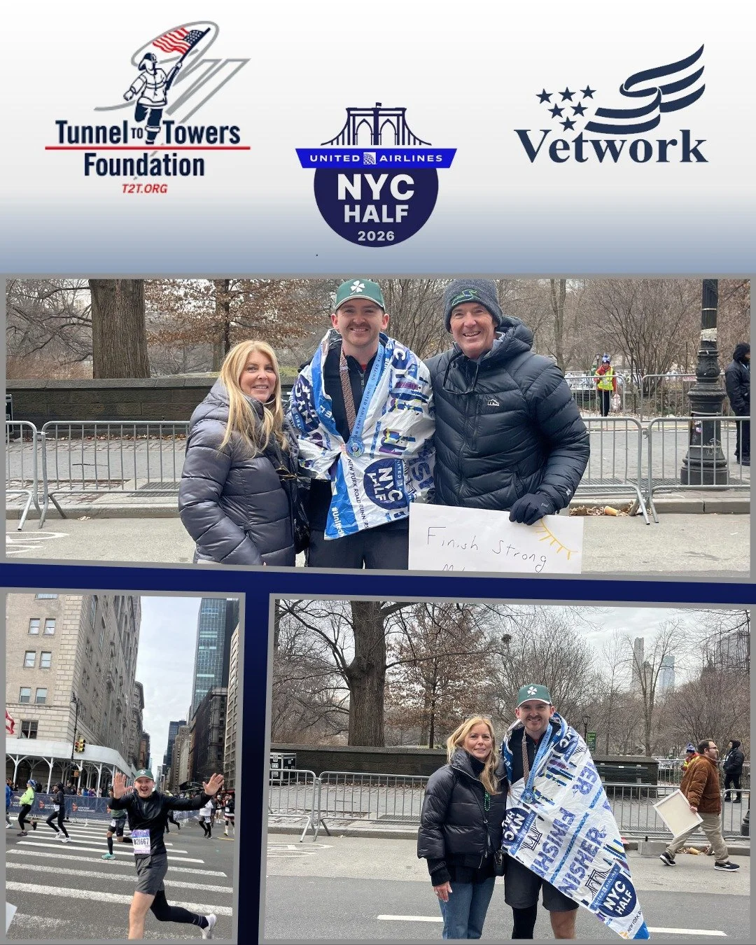 Today, we're proud to congratulate Board Director, Michael Liddy, for supporting the Tunnel to Towers Foundation and completing the NYC Half Marathon! Vetwork remains committed to working with and supporting the T2T Foundation and their soon to be bu