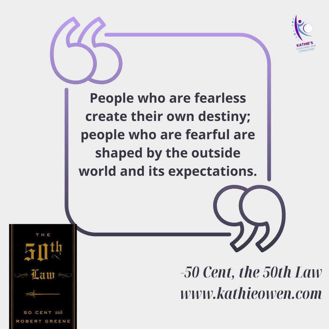 🤗 Embrace fearlessness 🌟 

📕This powerful idea from 'The 50th Law' reminds us that taking control of our lives and facing our fears head-on allows us to craft the destiny we dream of. It's a call to reject being molded by external pressures and to