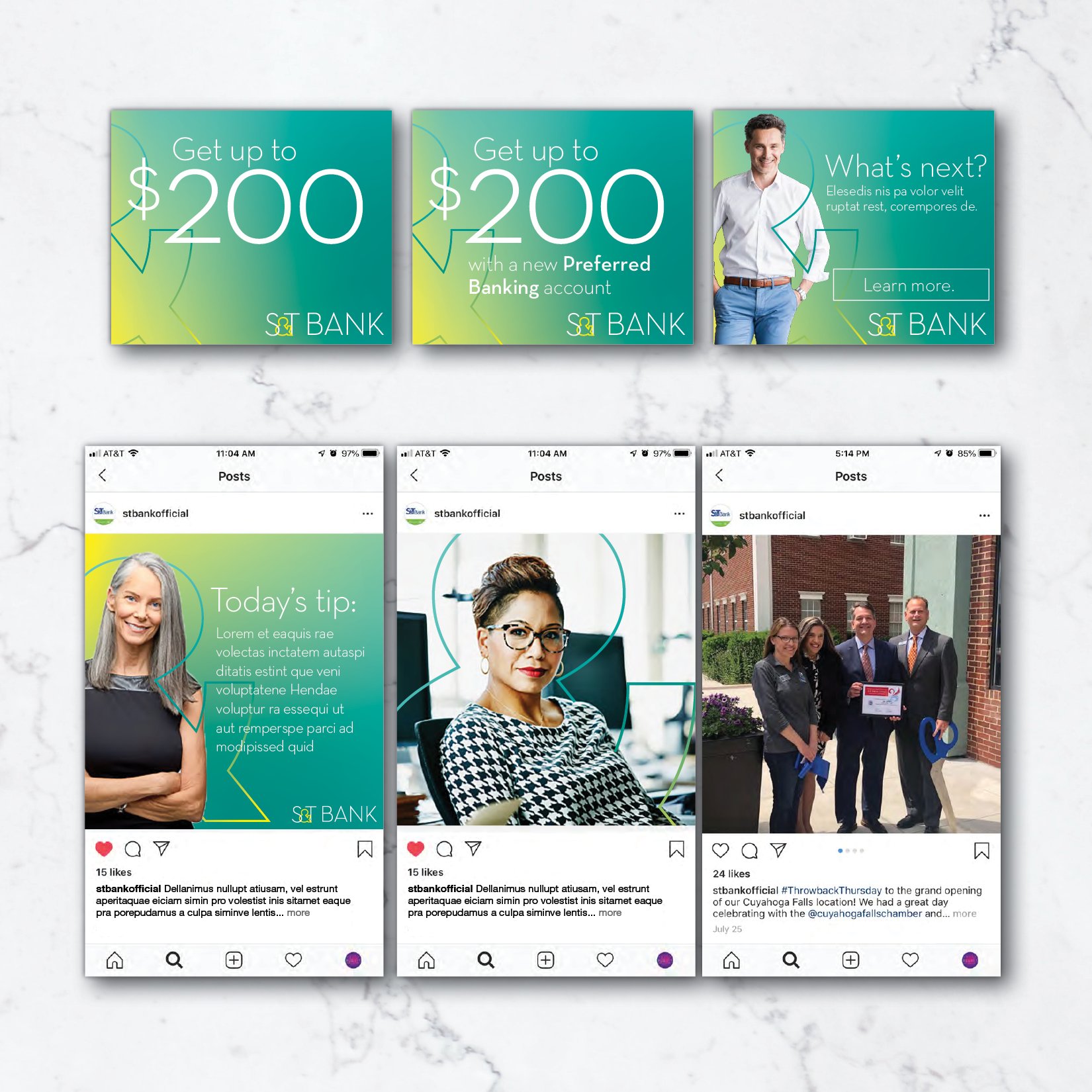 Digital ad and social posts
