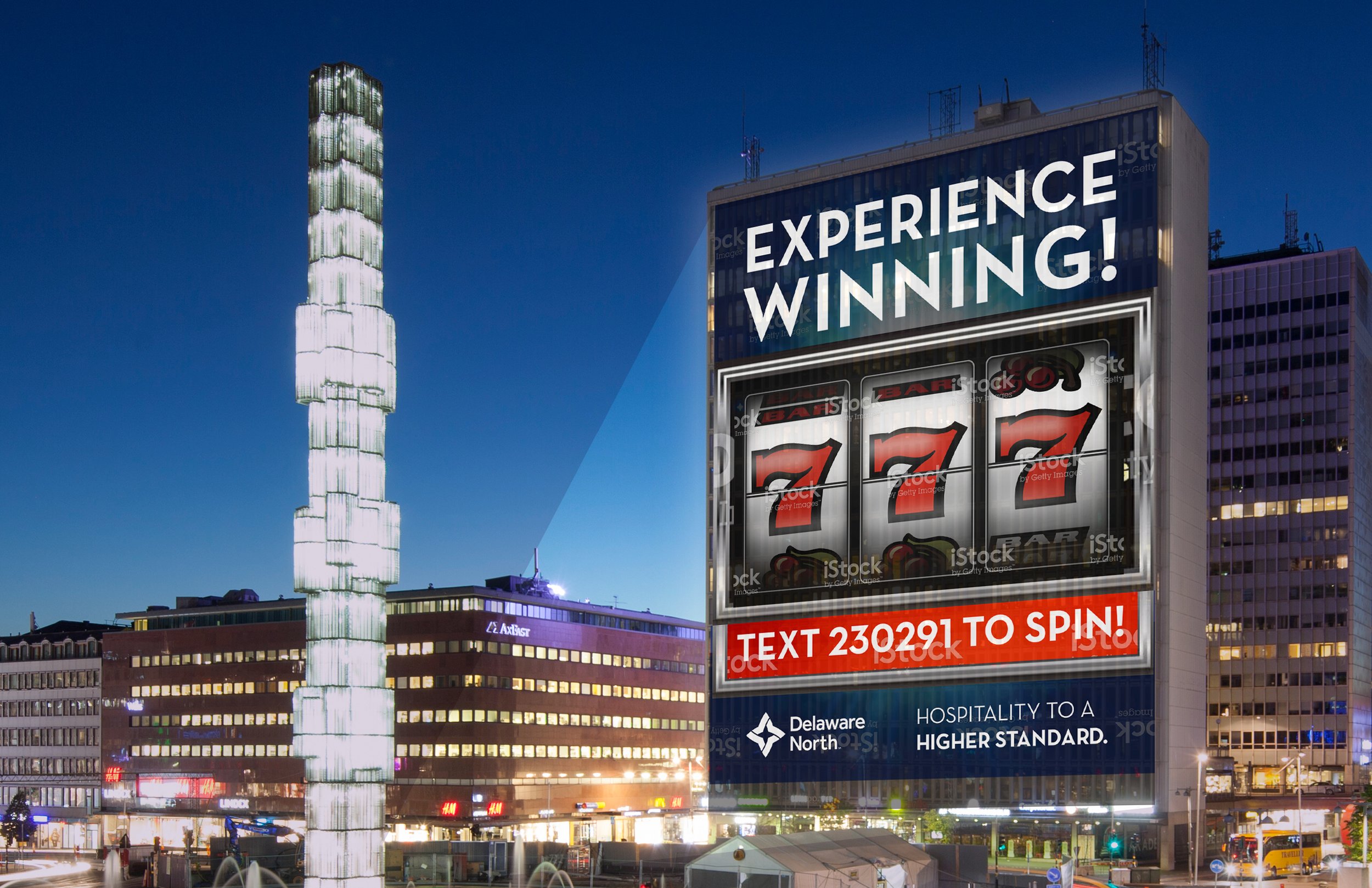 Interactive projected slot machine