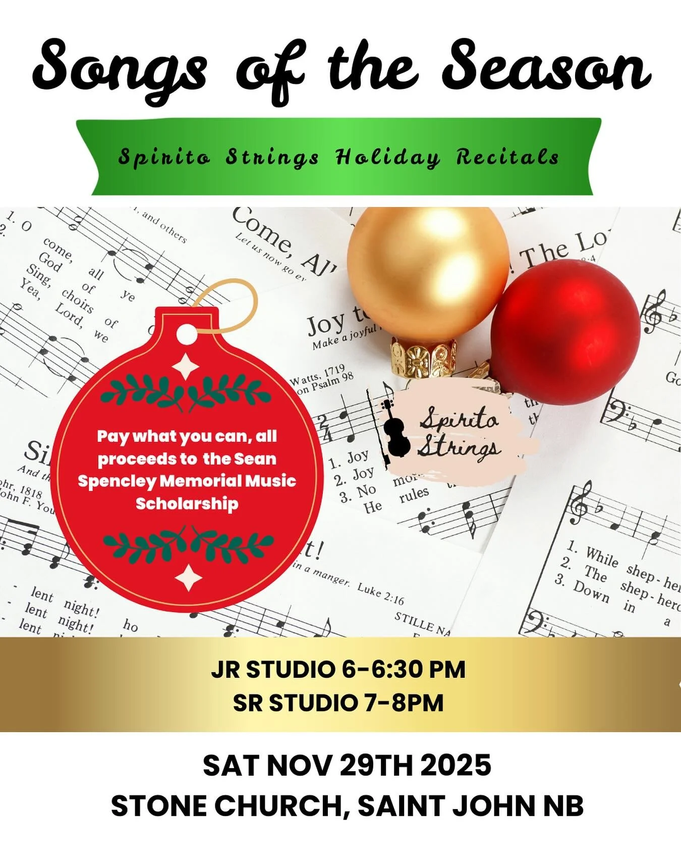 Time change! The junior recital will now begin at 6pm, the senior recital will remain starting at 7pm 🎻🎹🎶 See you then!