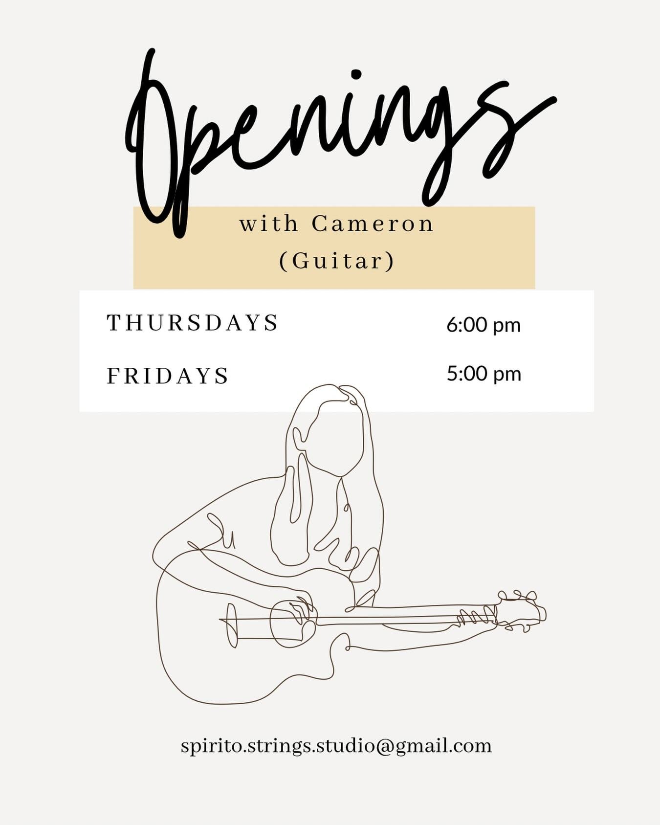 So very excited to announce we are now offering guitar lessons with Cameron! Cameron holds a BMus and is a sought after multi instrumentalist in NB and Atlantic Canada. You are in excellent hands studying with him. Cameron is available Thursdays at 6