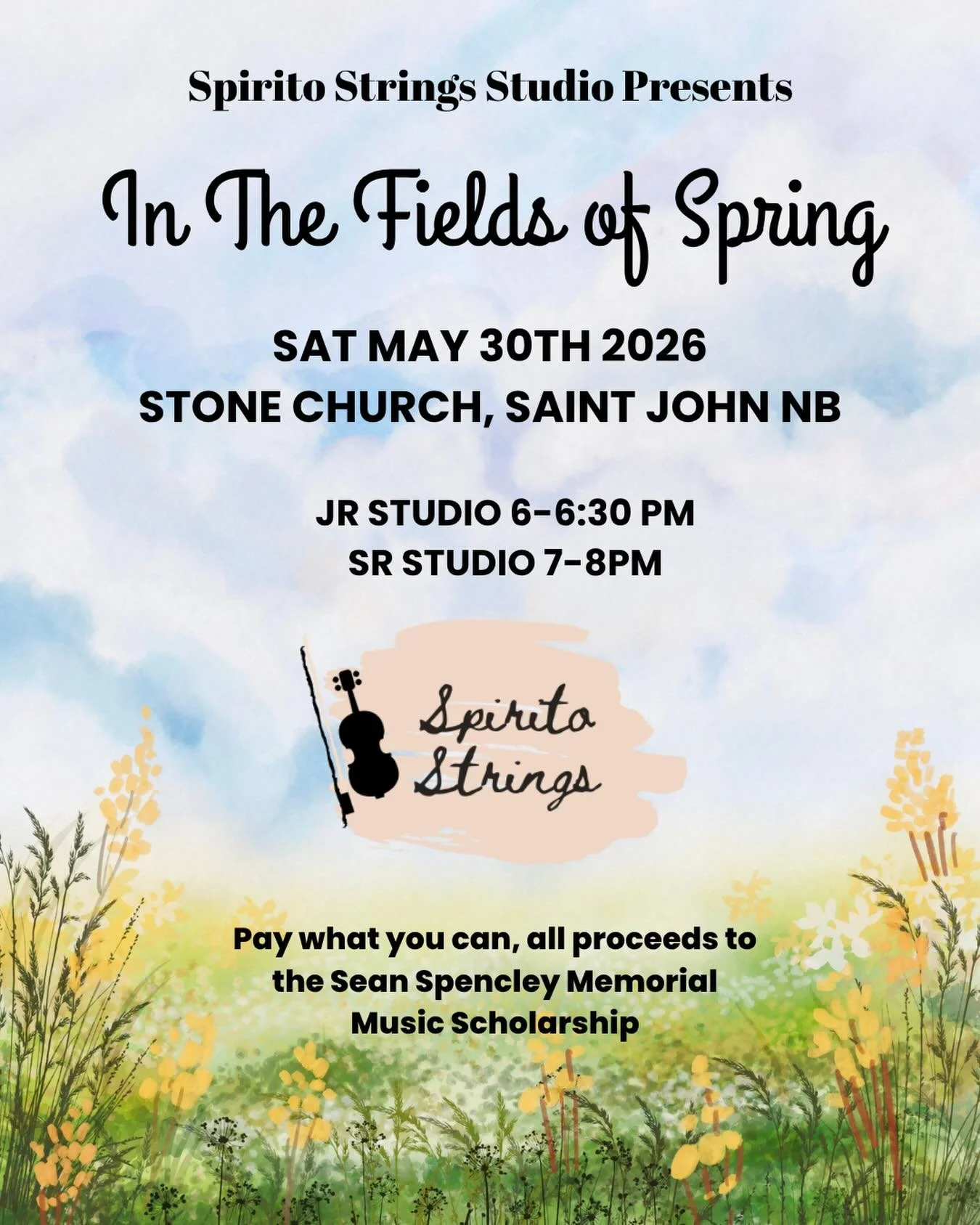 Mark your calendars May 30th for our &ldquo;In The Fields of Spring&rdquo; recital! 🎶🌷