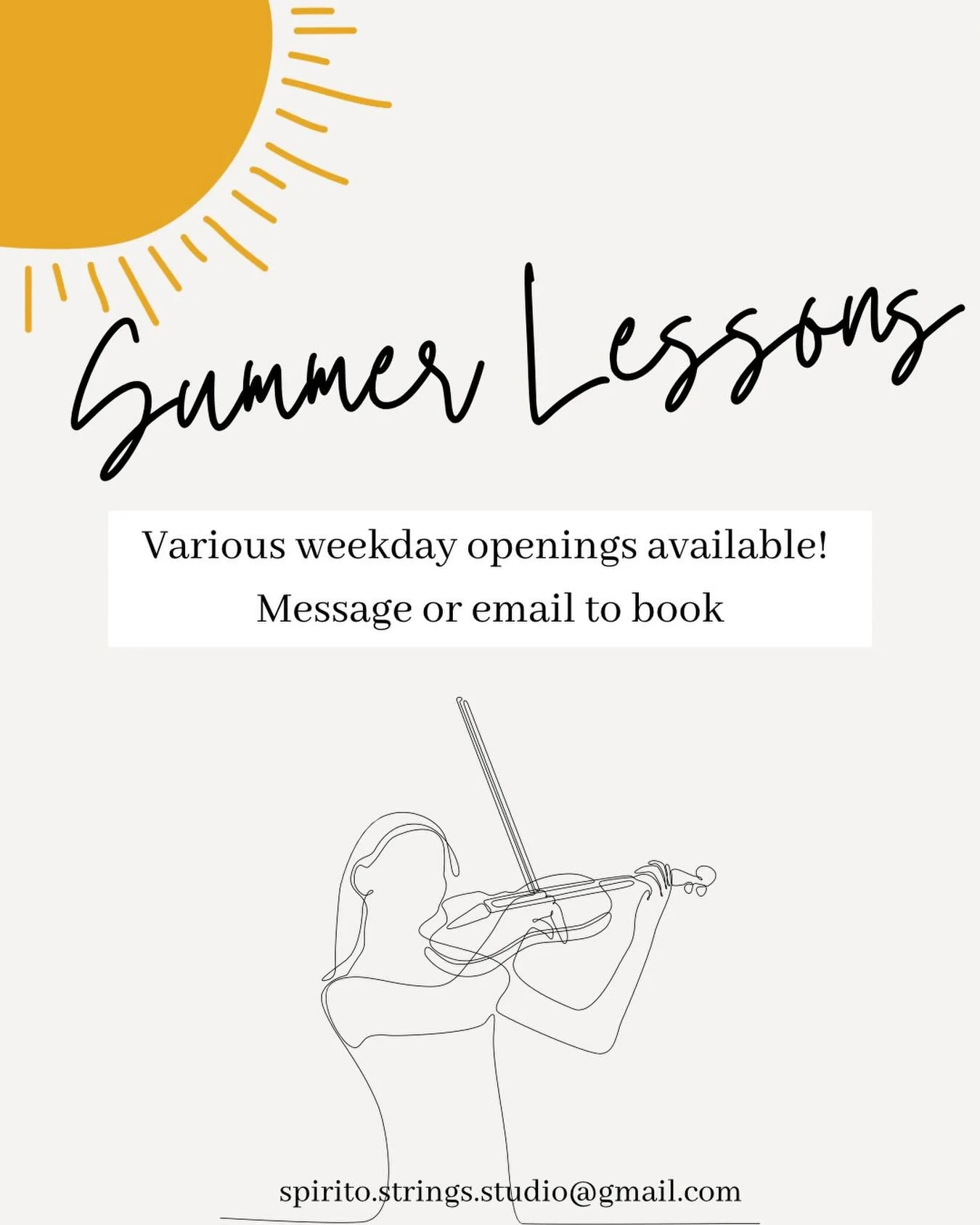 Summer is almost here, and that means flexible lesson times! Email or message to inquire 😊