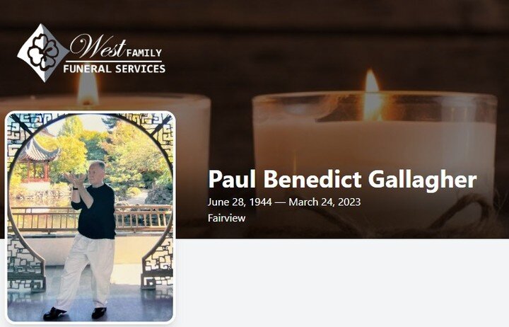 Our hearts are heavy with the recent passing of Paul Gallagher. For those who knew him, I'm passing along his obituary. 

https://www.westfamilyfuneralservices.com/obituaries/paul-gallagher