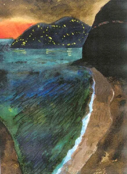 Sardinien, 1991, Gouache