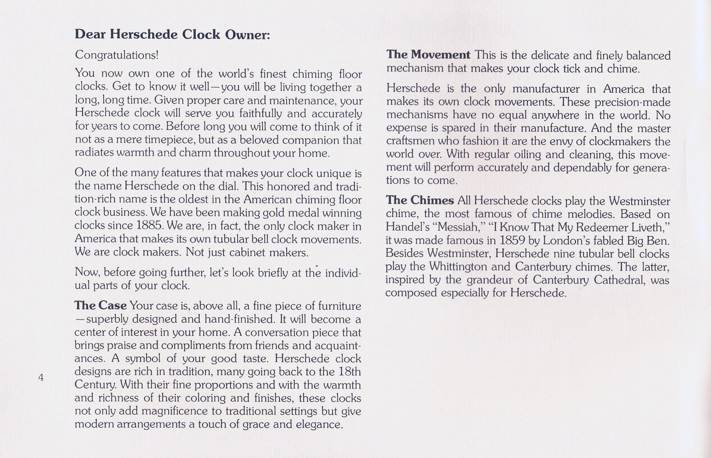 Master Clock Repair of Columbus, Ohio are specialists in Herschede Tubular Bell Clock Restorations