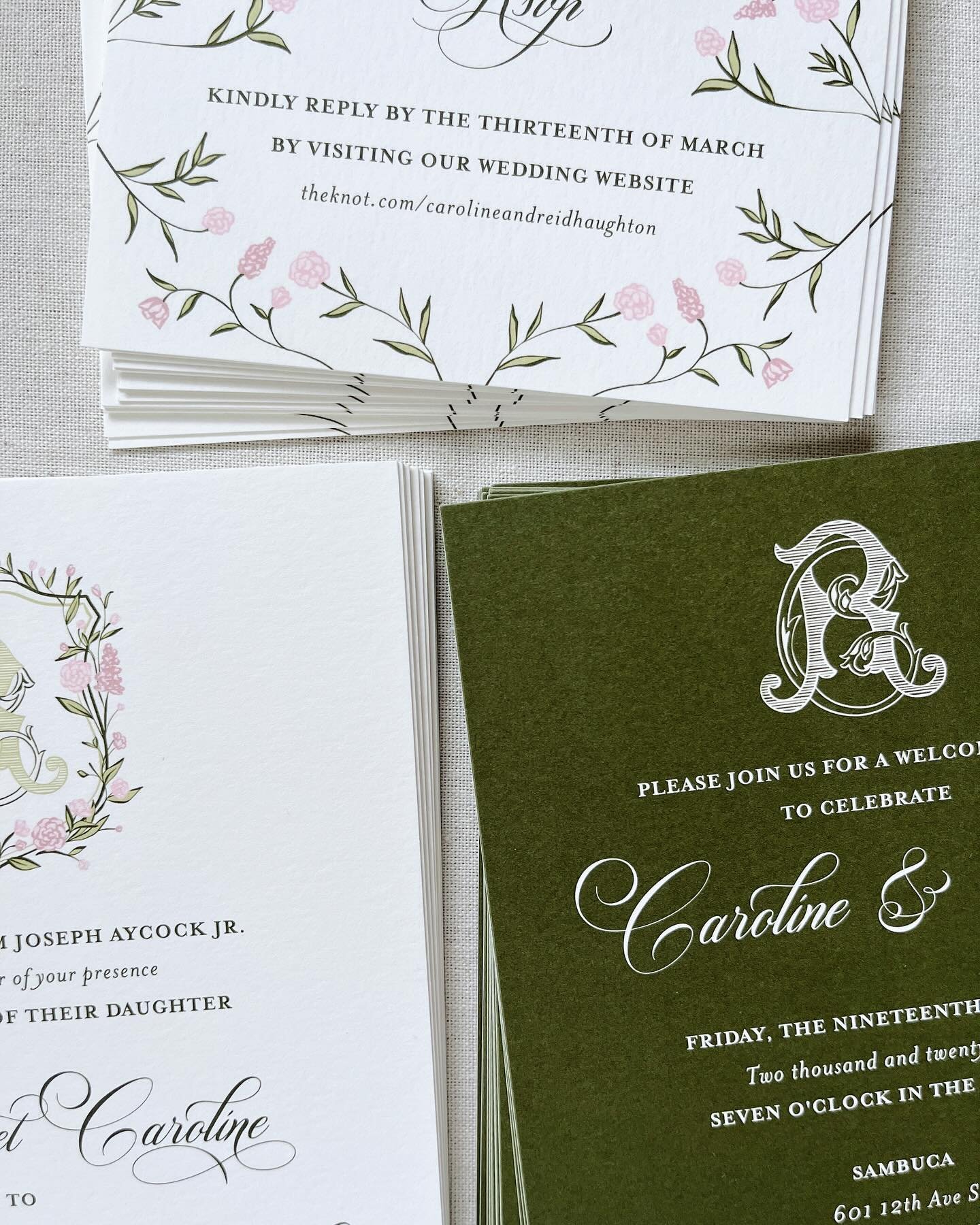 This past Saturday Caroline and Reid got married! We are always honored to create wedding stationery for our Brides and this was no exception. 🤍🤍🤍

#weddingstationery #weddinginvitations #stationery #trending #weddinginspiration