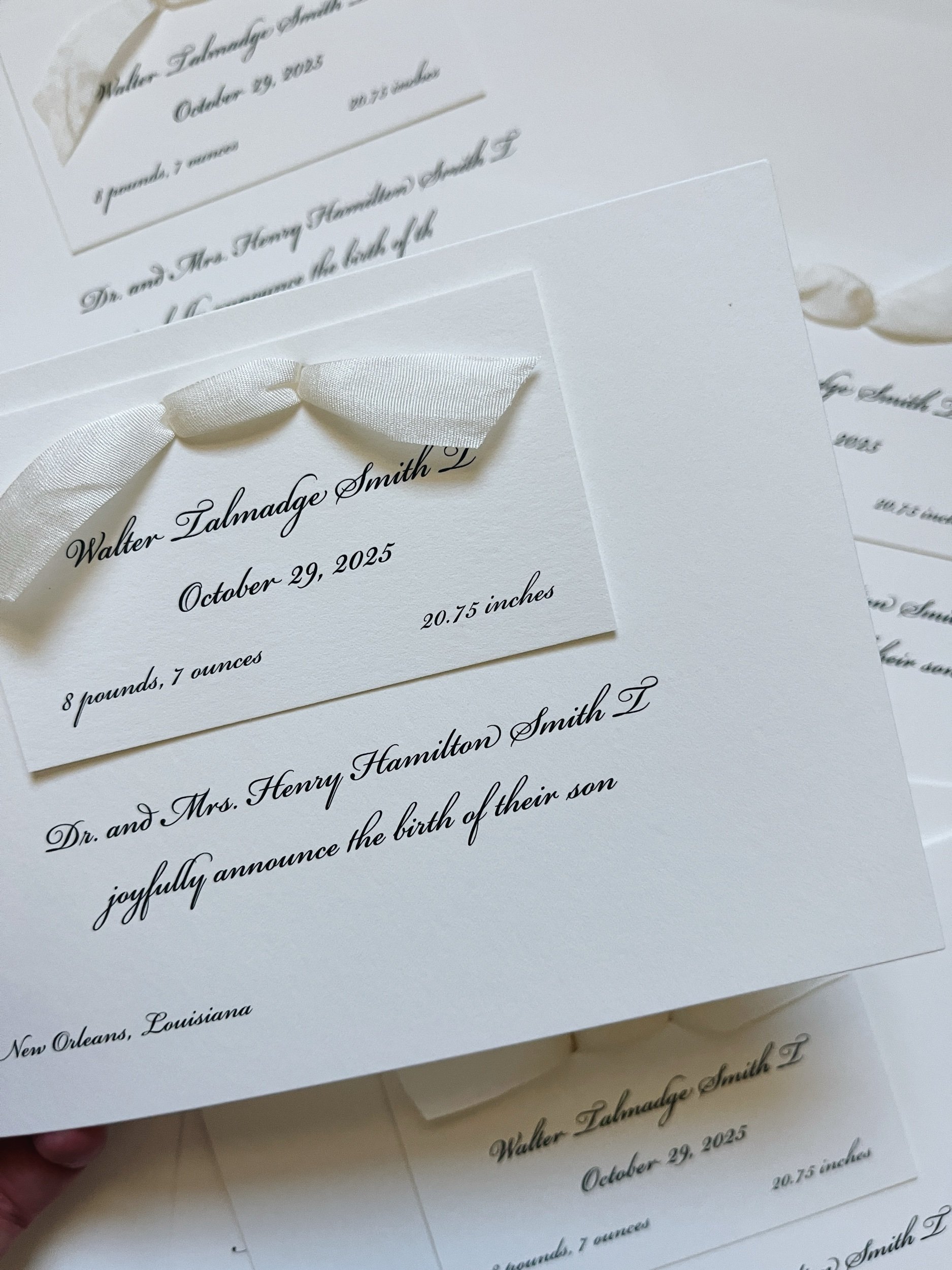 Heirloom Baby Announcements