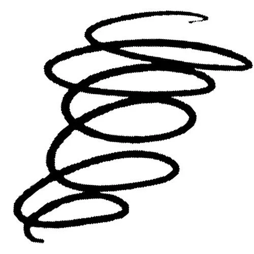 Geometric drawing of an outline square with sections divided by vertical, horizontal, and diagonal lines.
