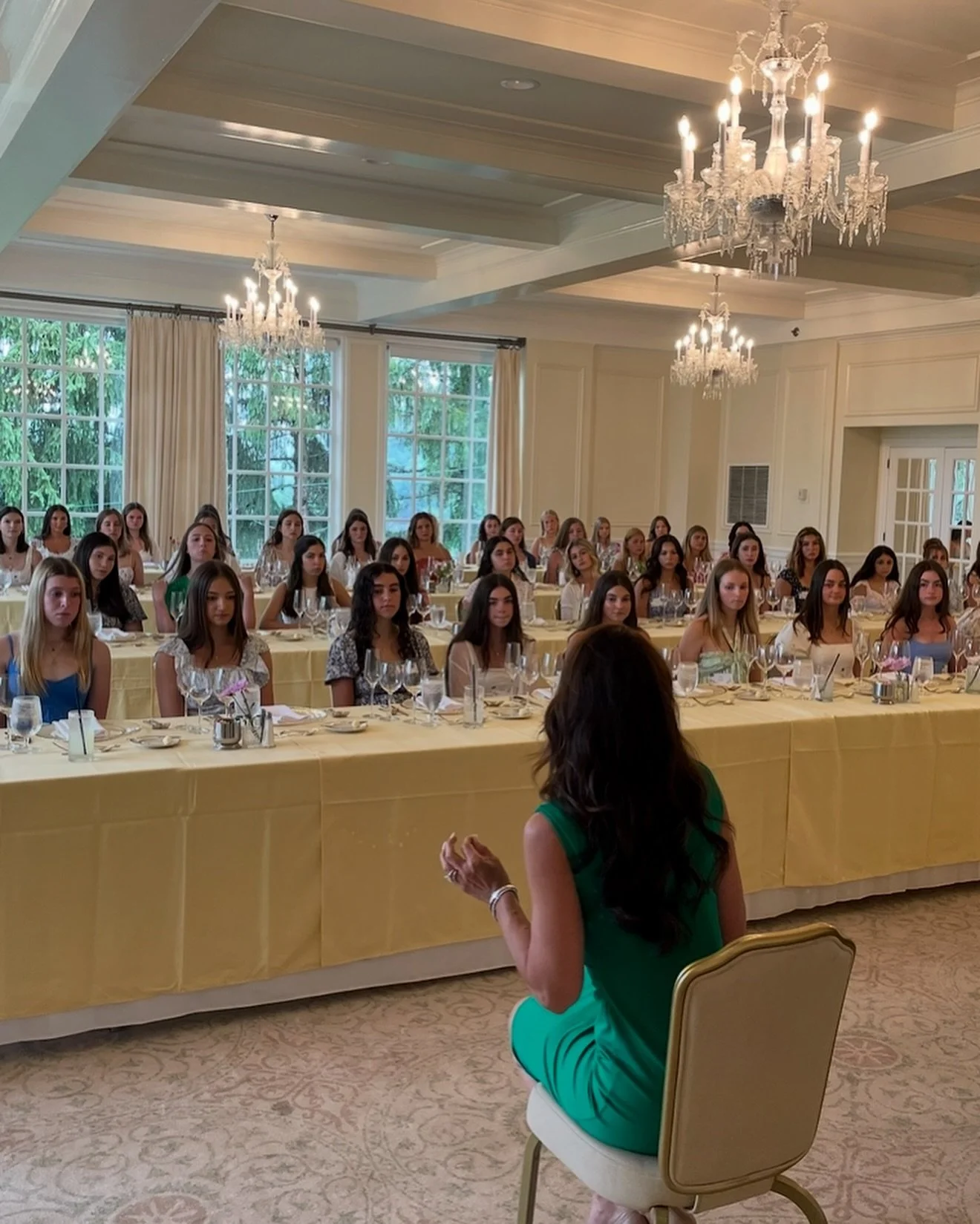 From first impressions to final curtsies &mdash; we spent a lovely afternoon preparing these young women for a night of elegance at the Medallion Ball. Honored to share timeless skills that will stay with them far beyond the ballroom. 🍽️🍰✨ 

__
@mr