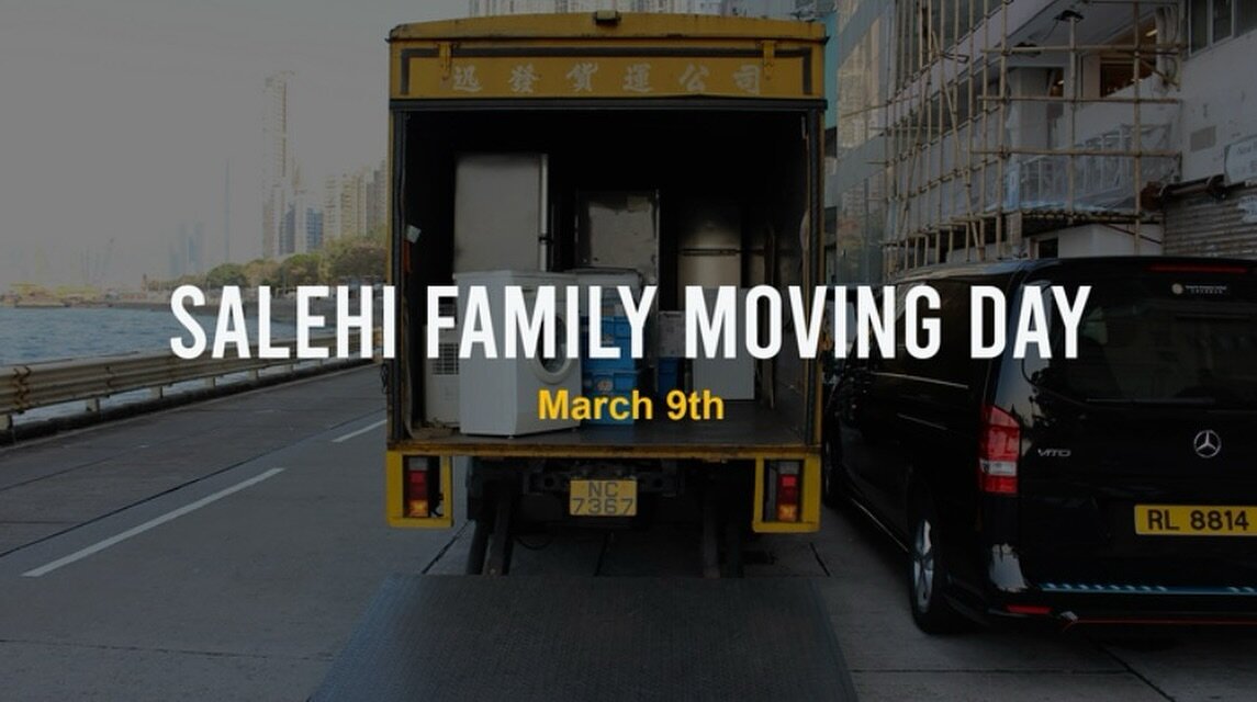 We&rsquo;re in need of a few more people to help move the Salehi family&rsquo;s things into their new apartment on March 9th.

LOCATIONS
11:00 am | Fleet Road in Hubbards to load the moving truck
1:00 pm | Barrington Street to unload the truck into t