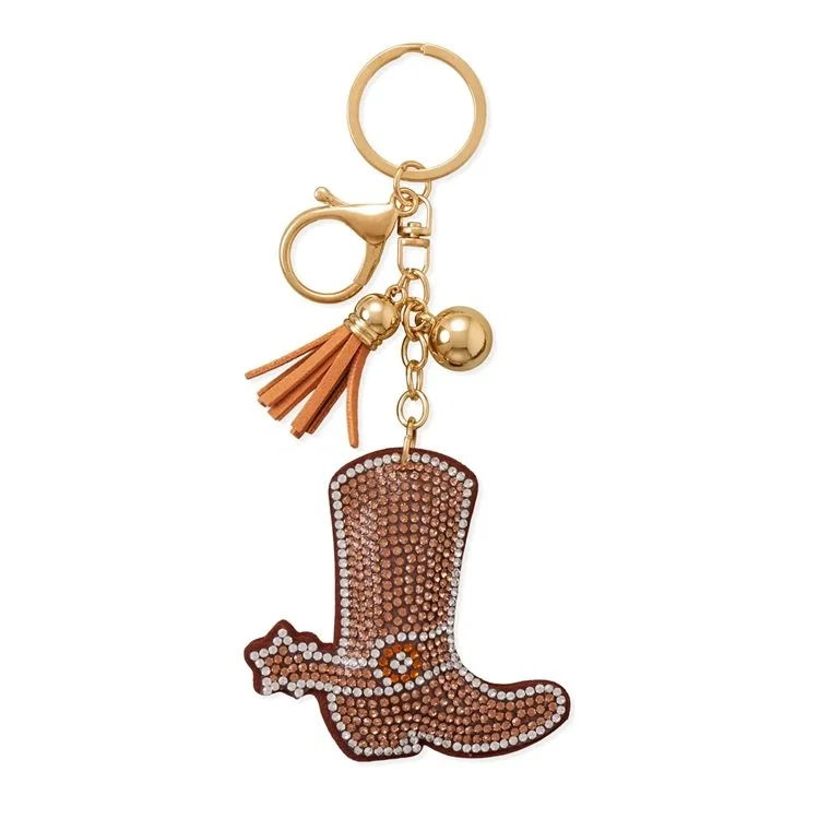 Crystal Cowgirl Boot Bag Charm
