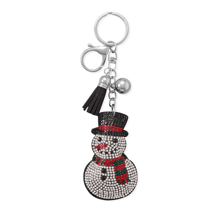 Crystal Snowman Bag Charm