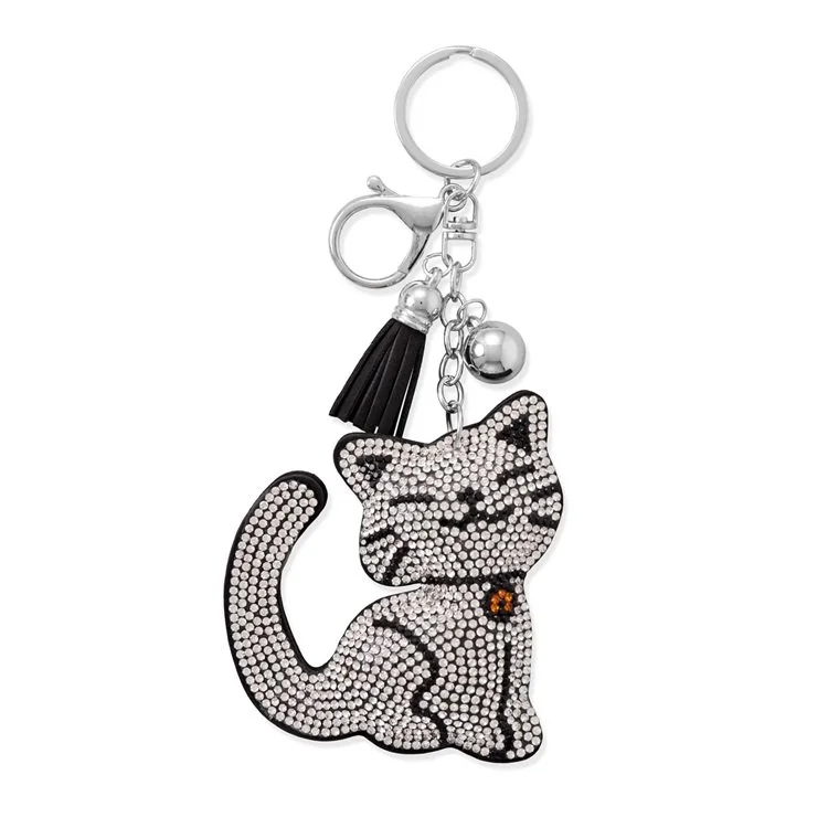 Crystal Kitty Bag Charm