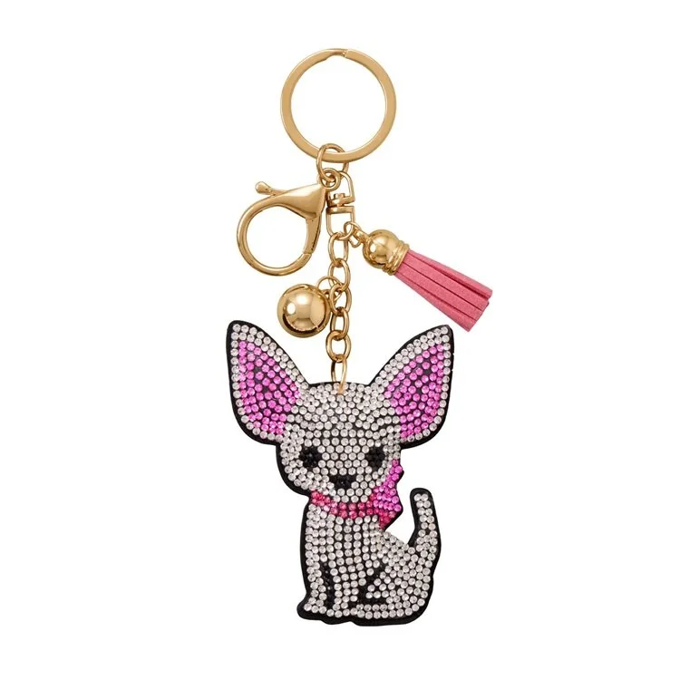 Crystal Dog Bag Charm