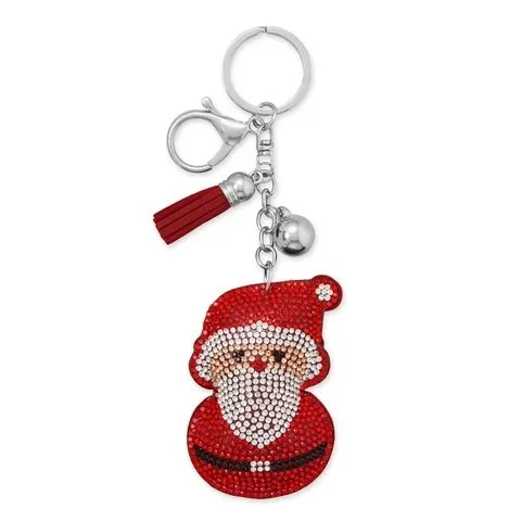 Crystal Santa Bag Charm