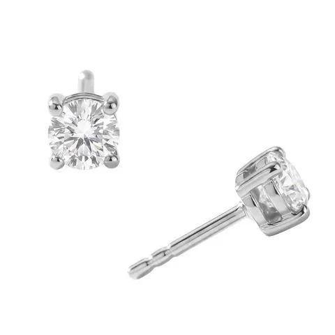 Solitaire Diamond Stud Earrings
