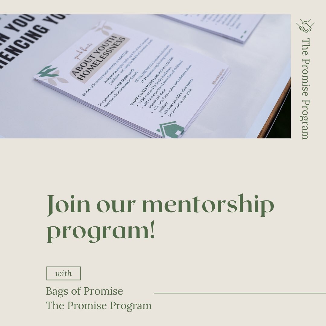 Applications for our NEW mentorship programs are now live! 🤝

The Promise Program places students with youth-at-risk for homelessness in Kingston to provide guidance &amp; support. 

The commitment will be 1-2 hours per week for online &amp; in-pers
