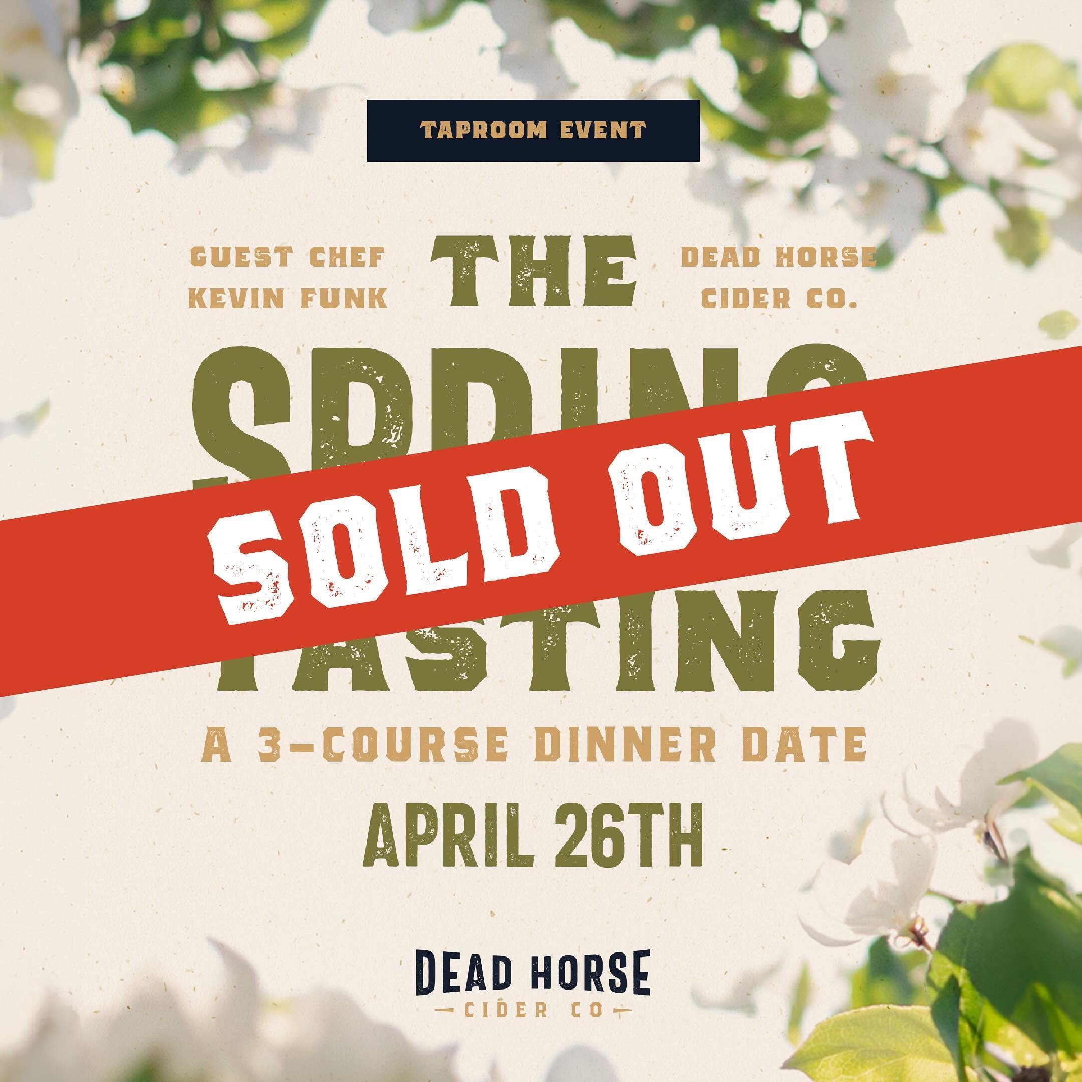 🌸 Taproom Notice! 🌸 We will be closed Friday, April 26th as we host the SOLD OUT &lsquo;Spring Tasting: A 3-Course Dinner Date&rsquo;! 🍽️✨ To all attending, get excited for a culinary journey with Guest Chef Kevin Funk. Couldn&rsquo;t make it this