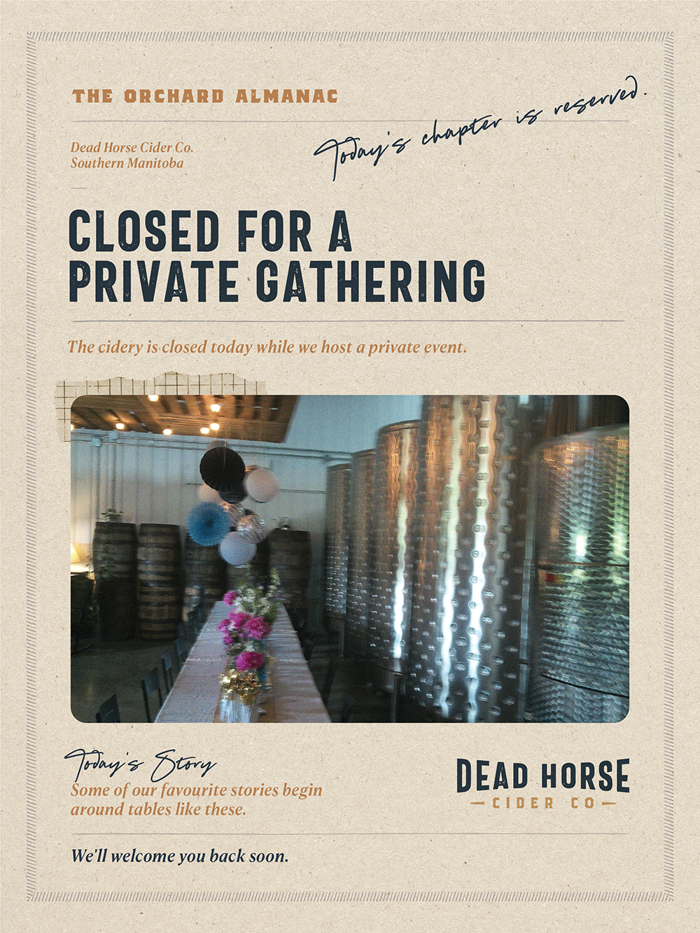 Closed For Private Event