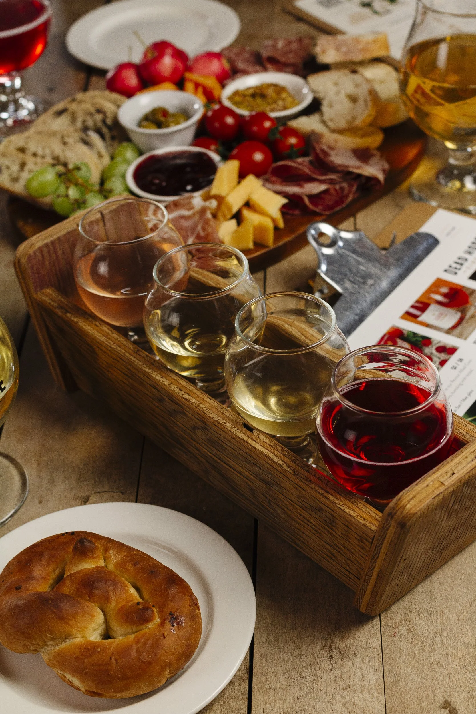 Cider flight at Dead Horse Cider Taproom in southern Manitoba