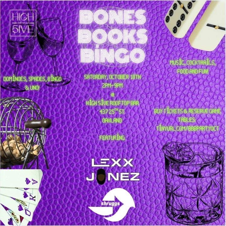 Bones, Books & Bingo is BACK at High 5ive this Saturday, October 18th from 2PM–9PM! 🎲🏙️🔥
Get ready for a rooftop takeover filled with Dominoes, Spades, Bingo & UNO! Whether you’re here to chill with a cocktail, catch a vibe fr