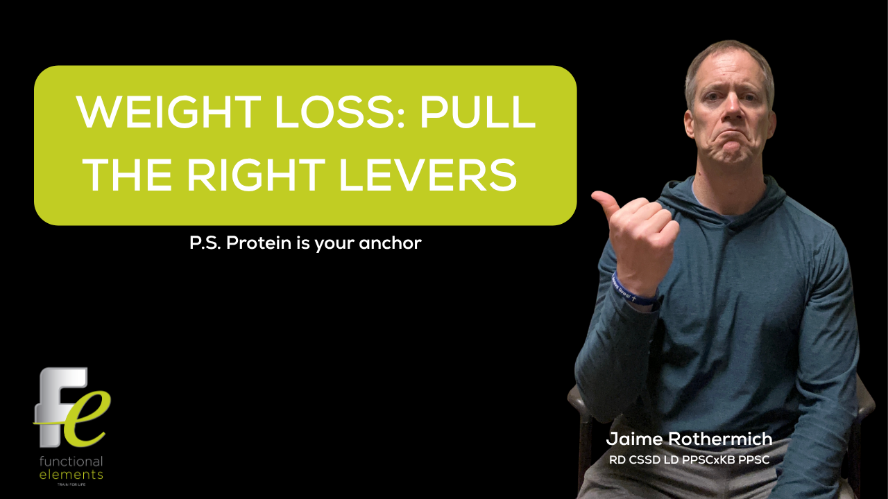 Weight Loss, Part 3: Pull the Right Levers