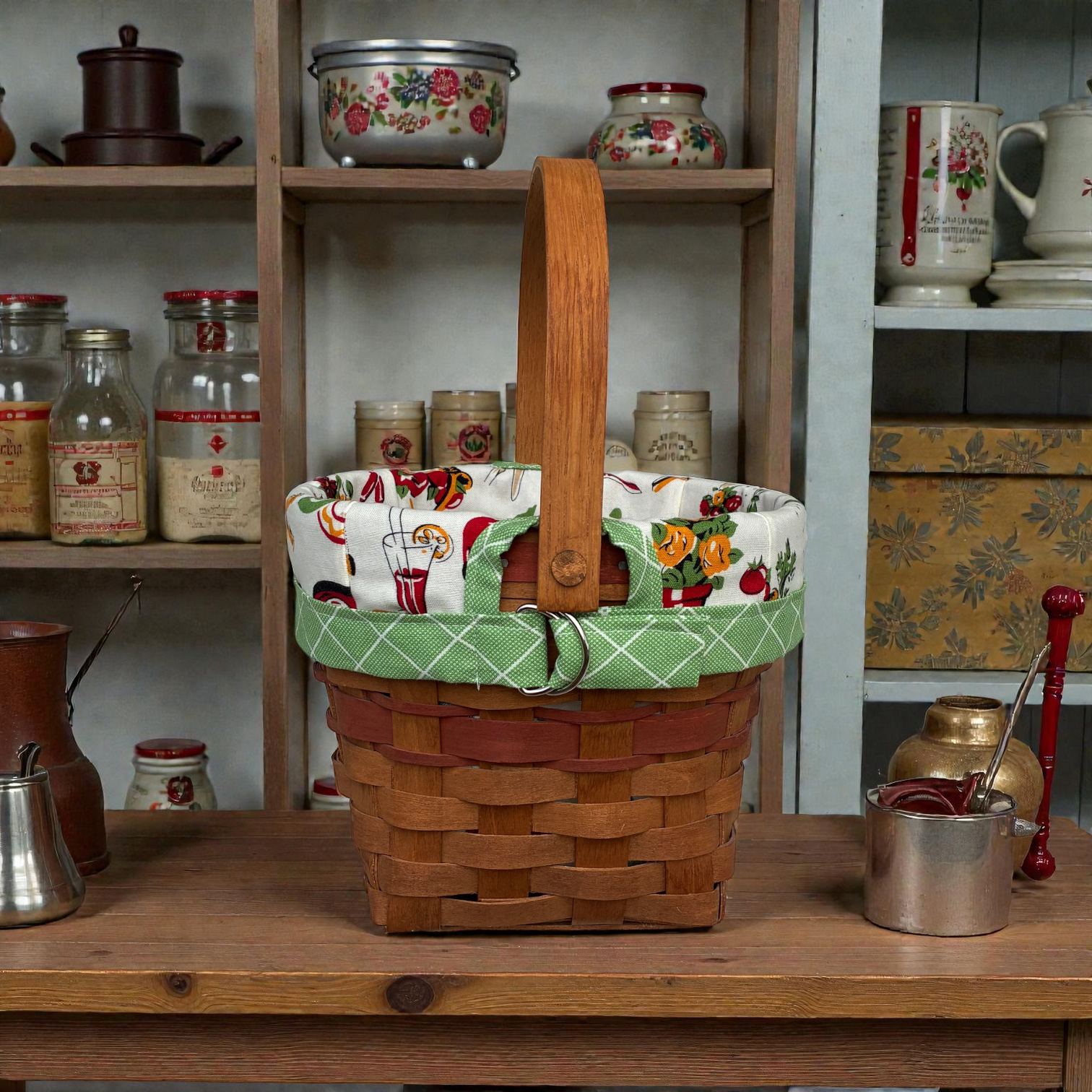 7 Inch Measuring Basket Liners for Longaberger Collectors, Custom make, assorted fabric collection (Copy)