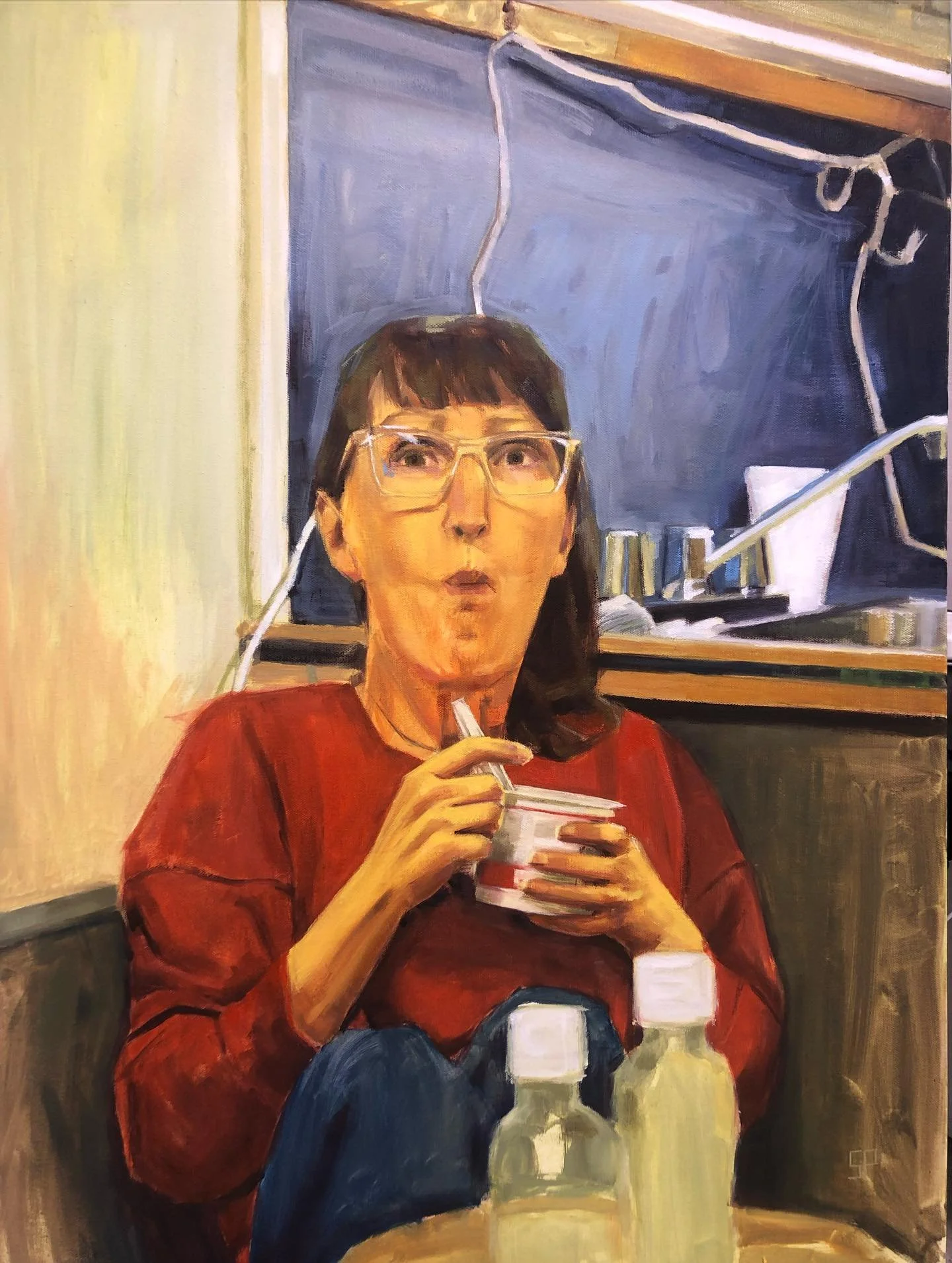 I have a 9 week old baby at home and haven&rsquo;t yet found a long enough stretch of time to sit down at a painting so I&rsquo;m resharing some older work. Previously called &ldquo;Fruit Loops&rdquo; I&rsquo;m thinking of a new title for this piece,