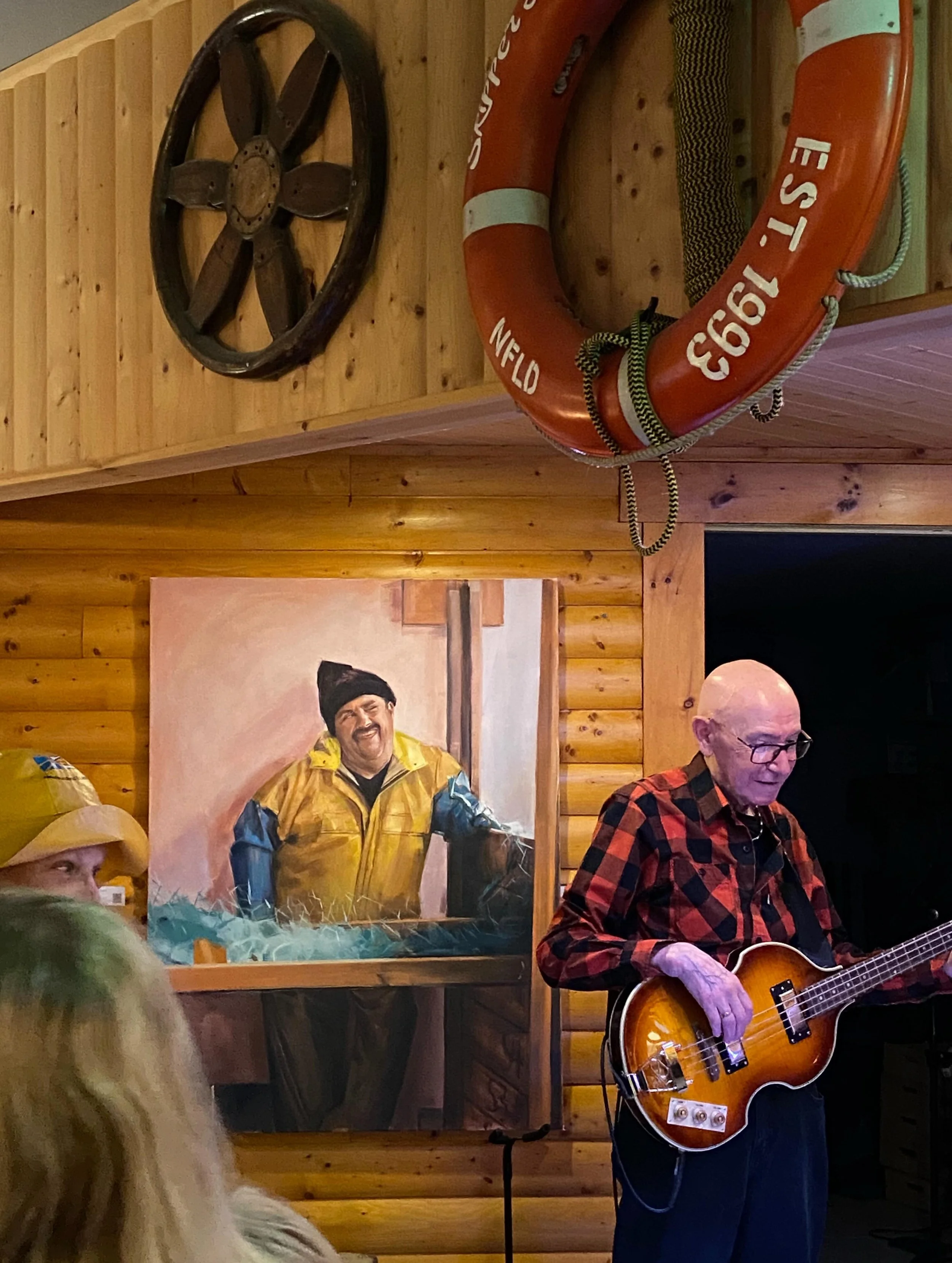 Last week I packed up two cars with my baby, his dad, his nan, and a bunch of paintings and ventured off to the Great Northern Peninsula (a seven hour drive made almost nine bc babies gotta be fed and they 💩a lot) to hang my work at @skipperhots in 