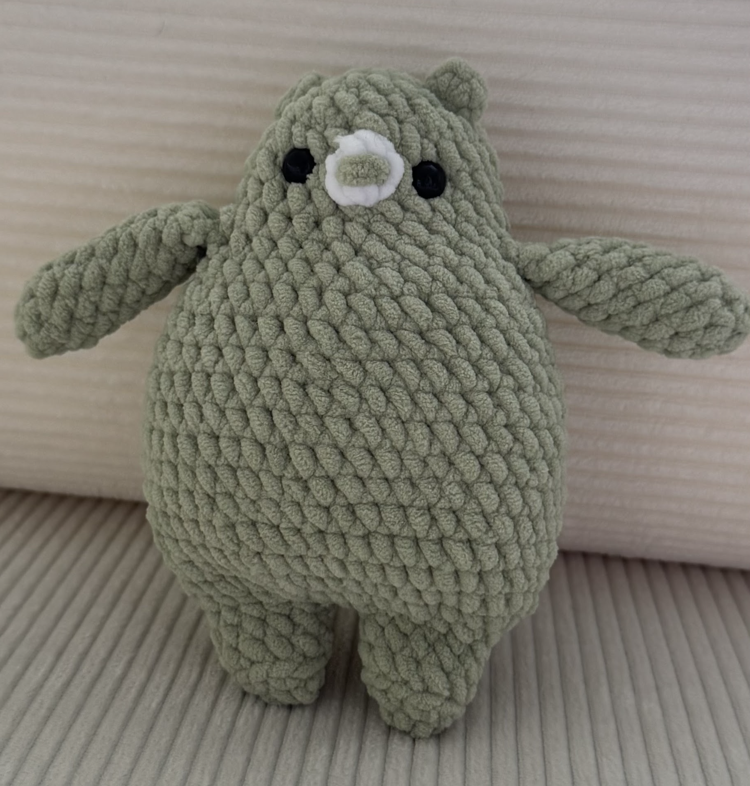 Crochet Sage Green Bear
