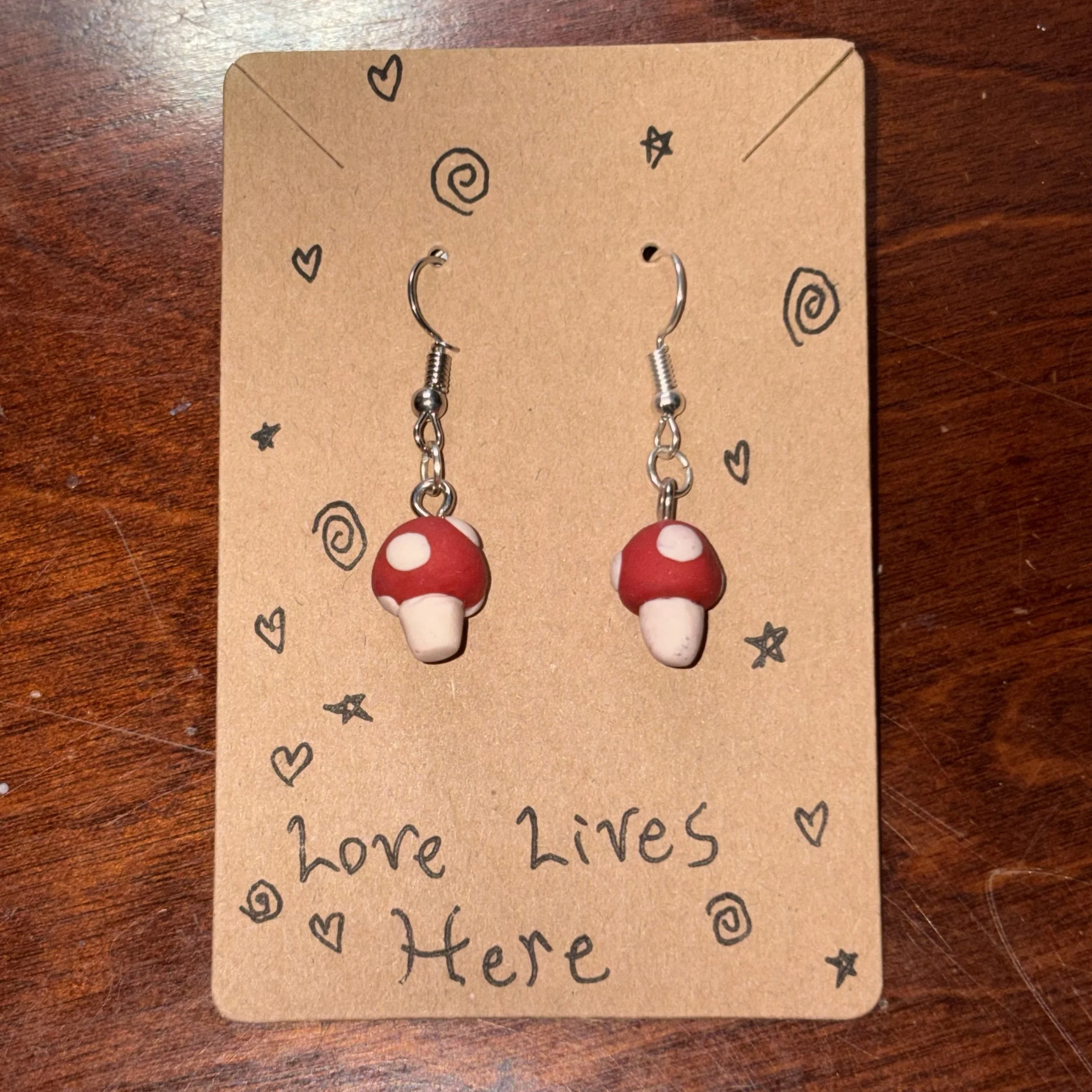 Mushroom earrings