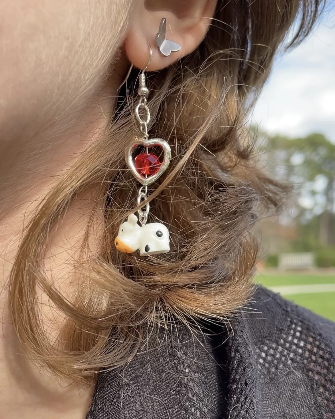 Red Cow Earrings