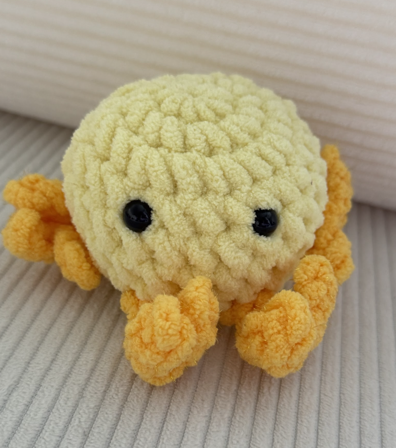 Crochet Yellow Crab