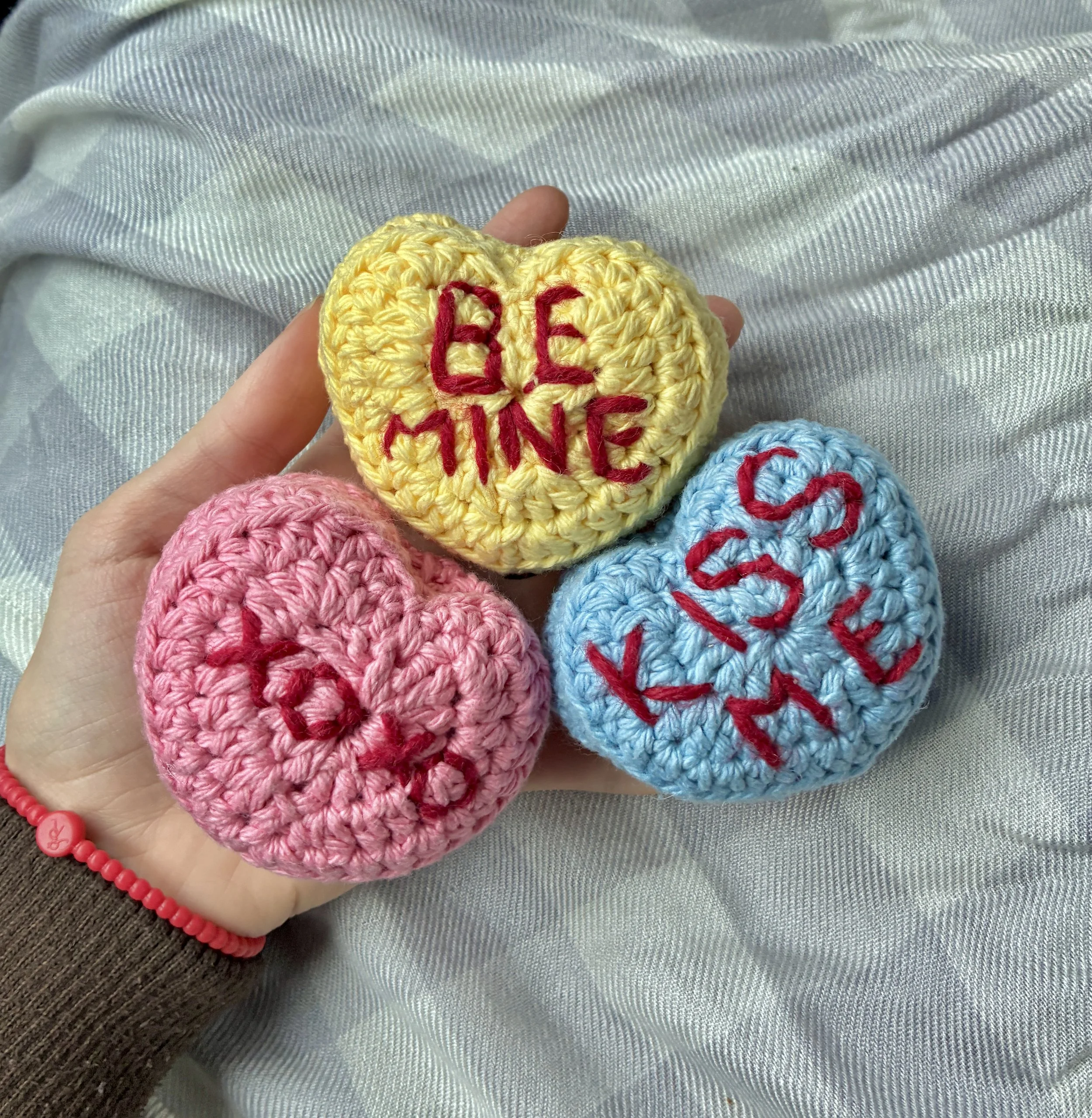 Crochet Candy Conversation Hearts