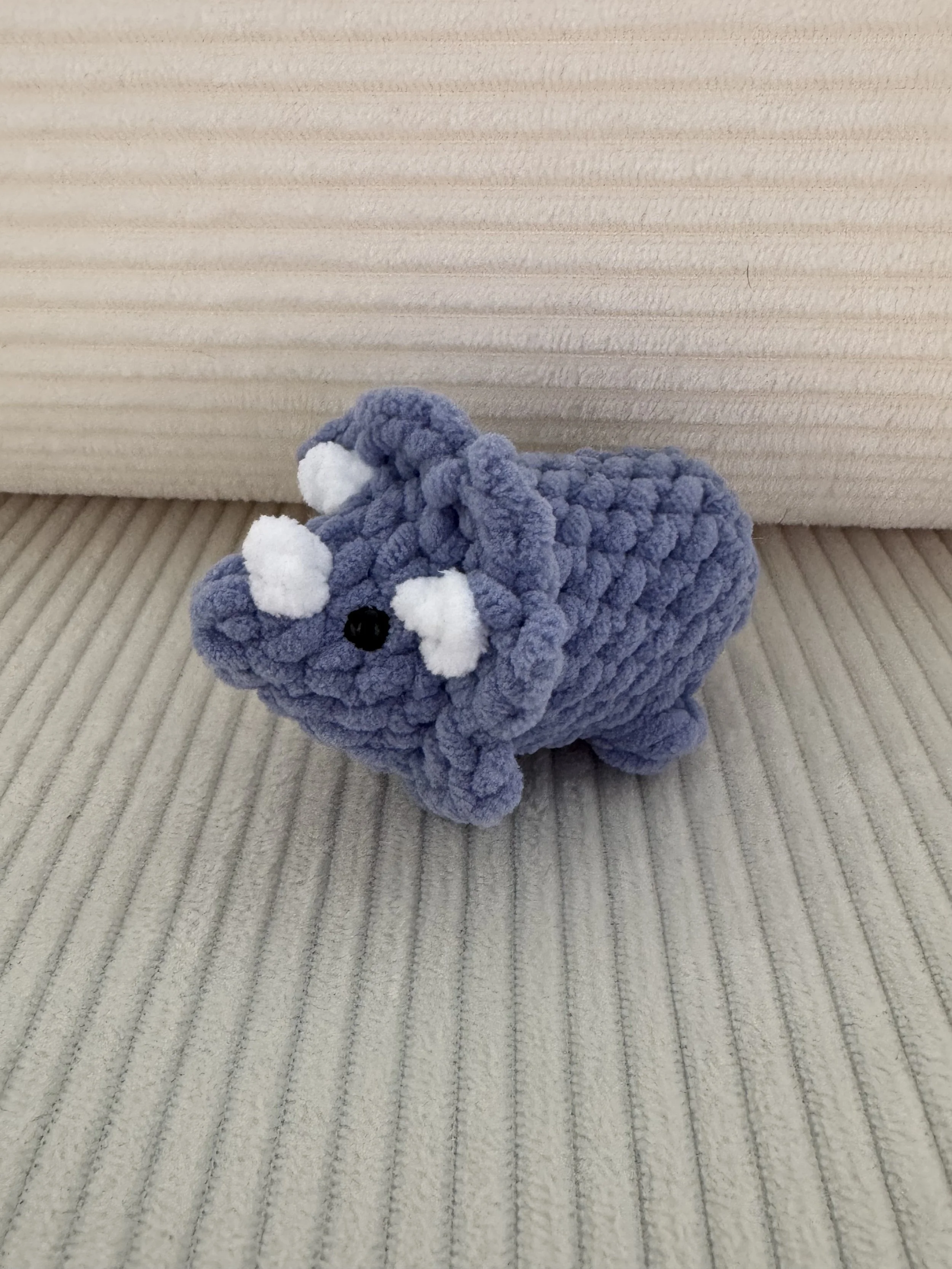 Crochet Purple Mini Triceratops