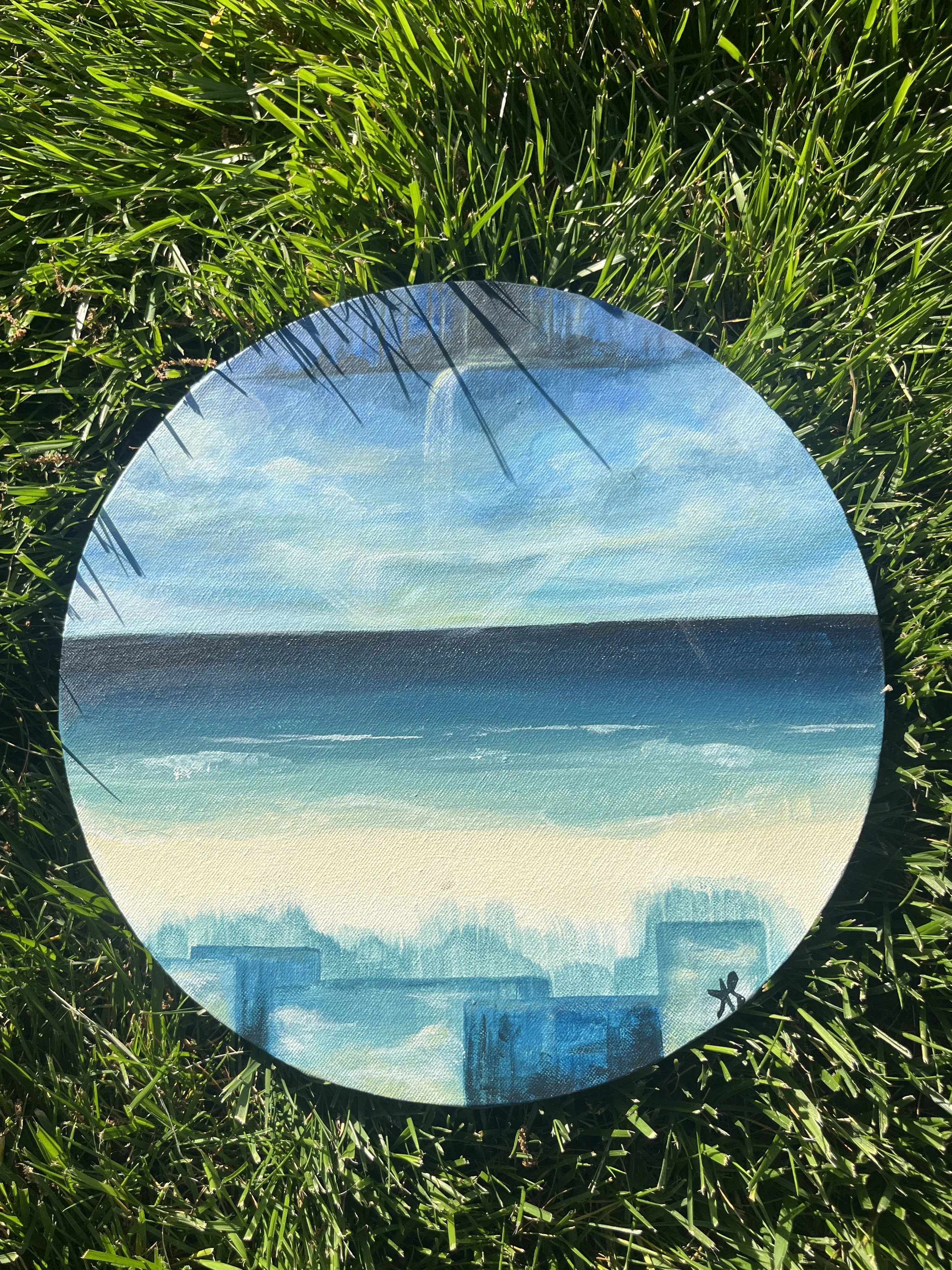 Turqoise Plunge - Original Acrylic Painting