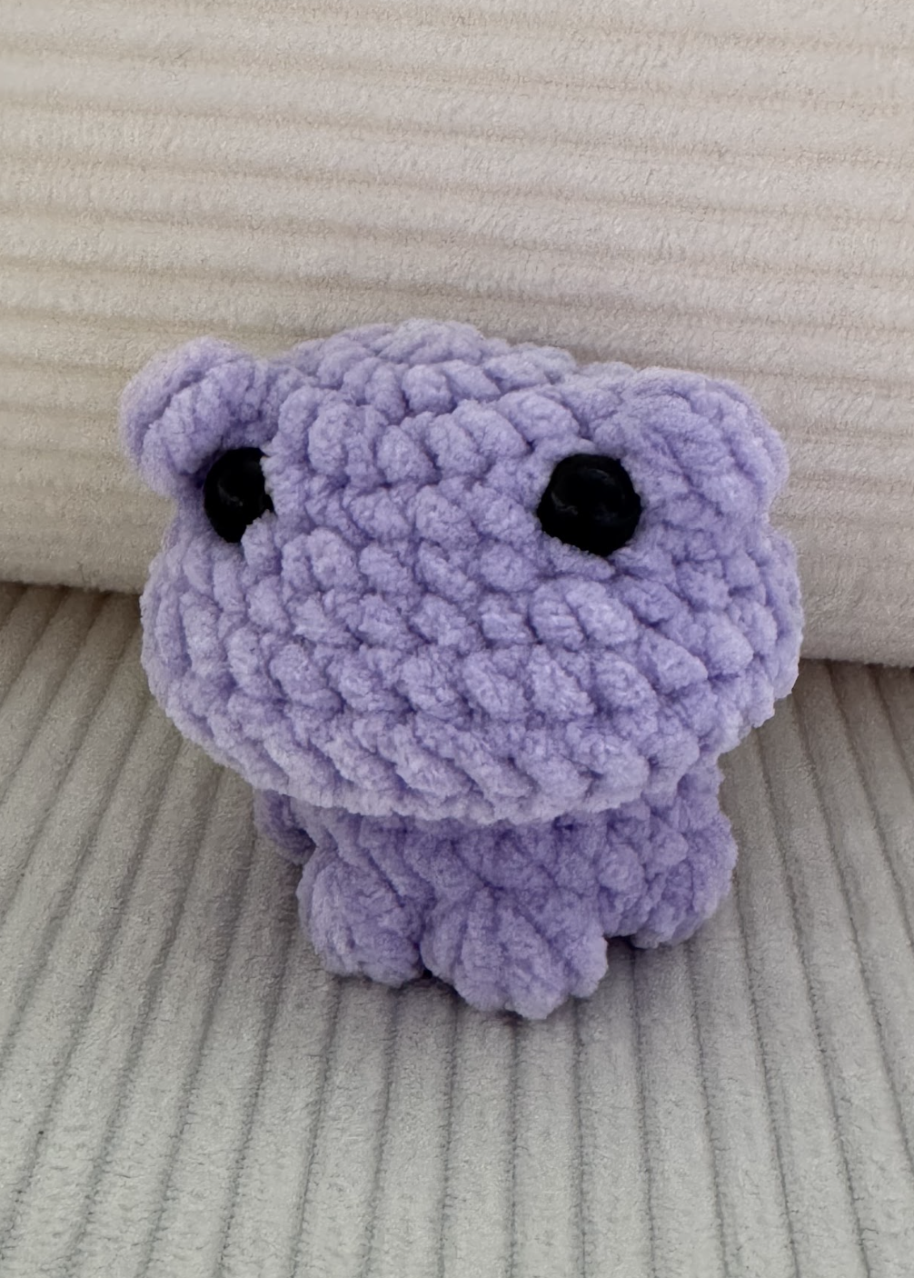 Crochet Purple Poppable Frog