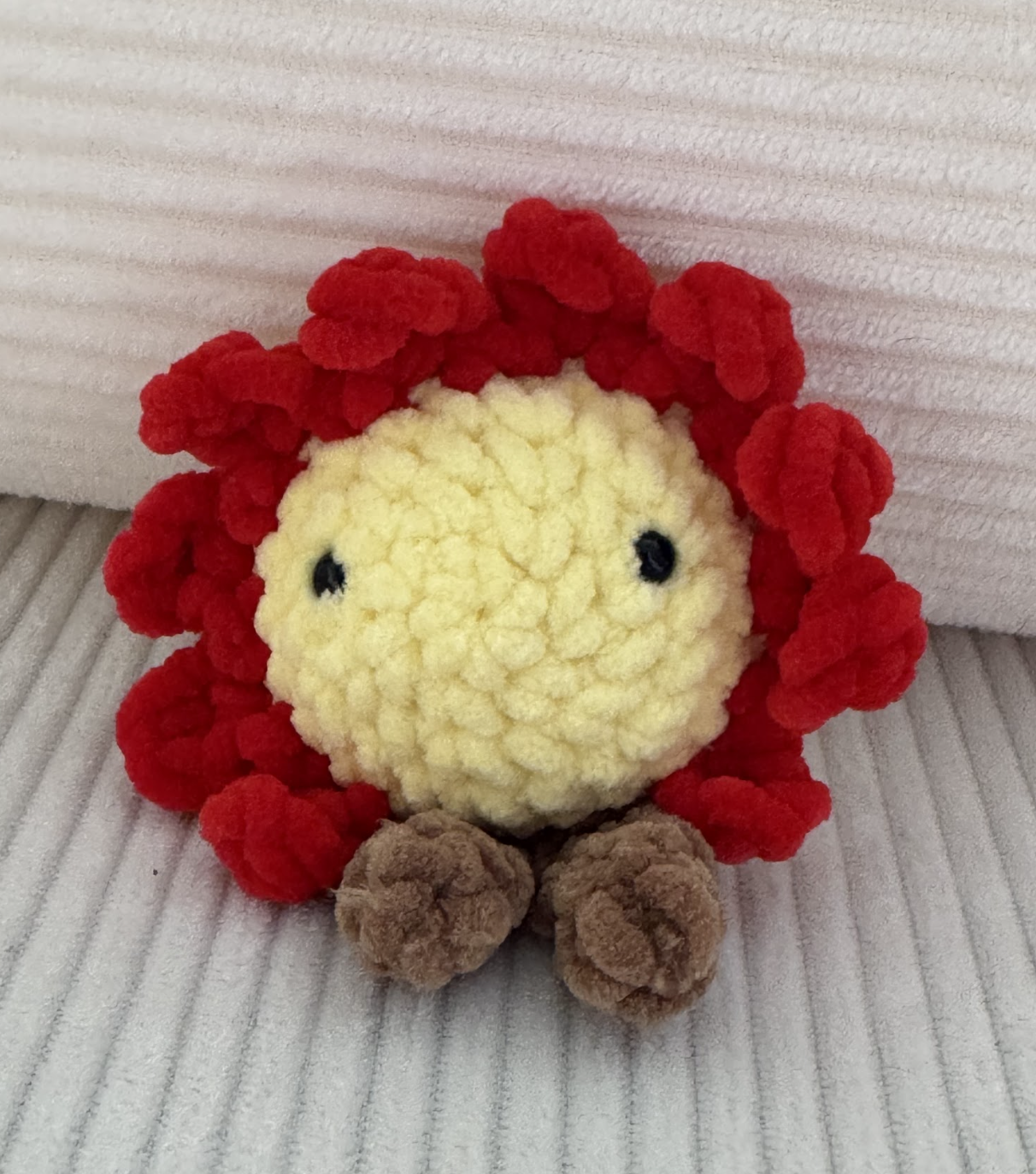 Crochet Red Flower