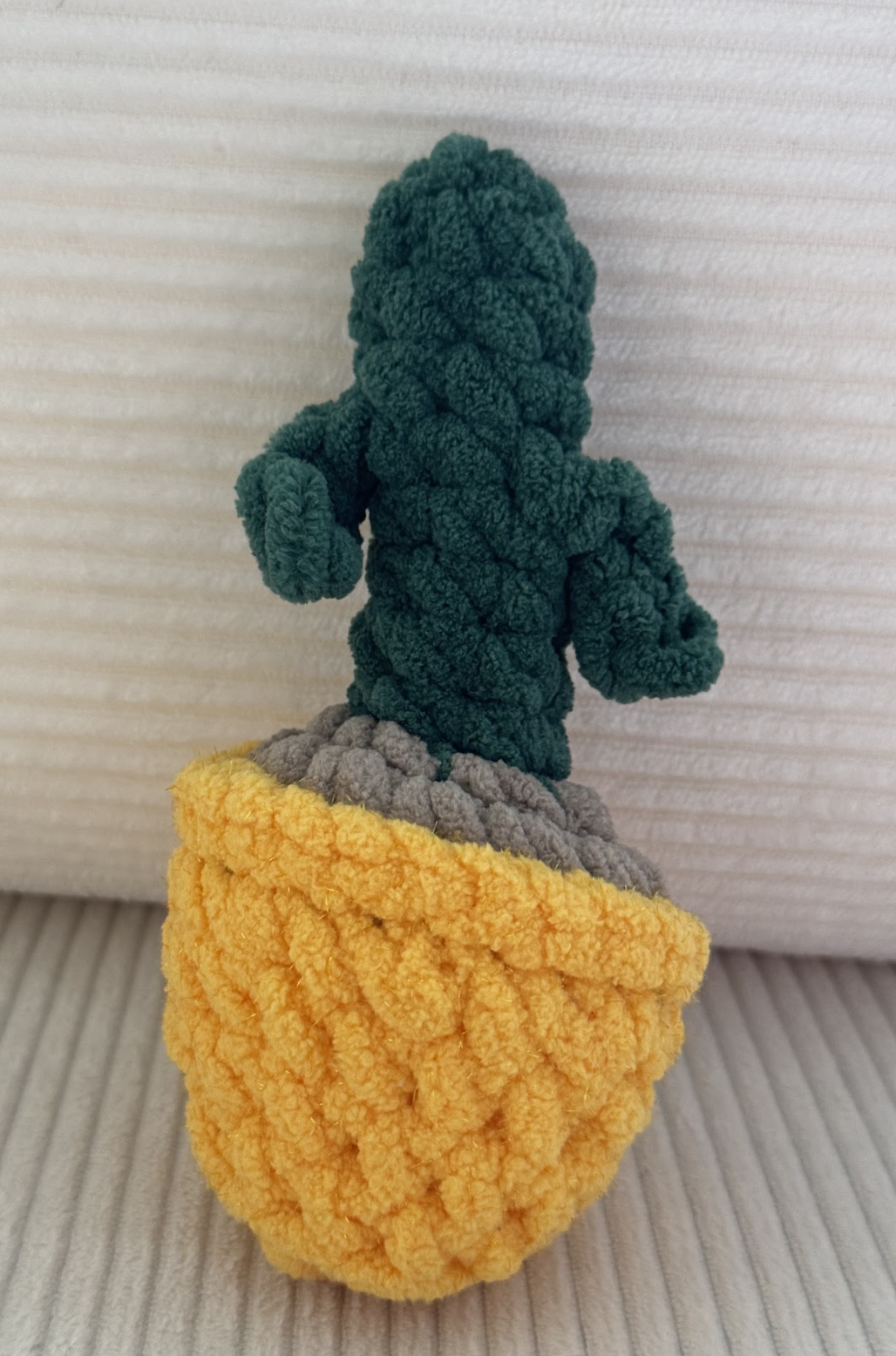 Crochet Yellow Cactus