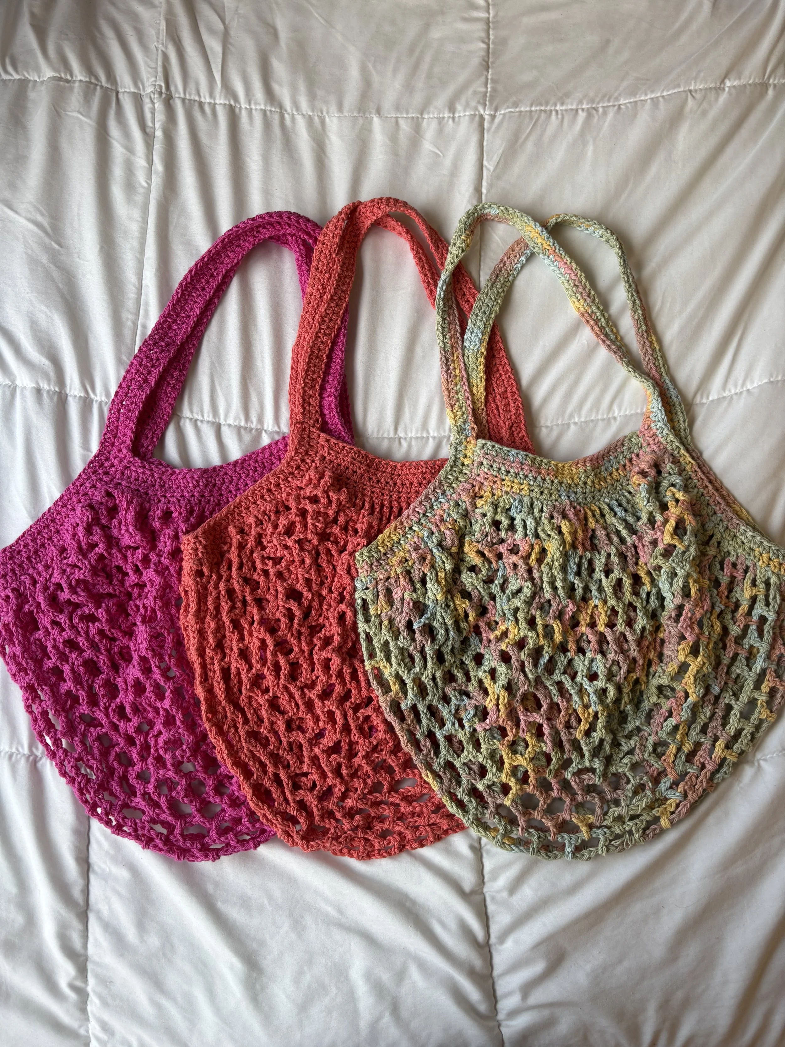 Crochet Honeycomb Market Bag